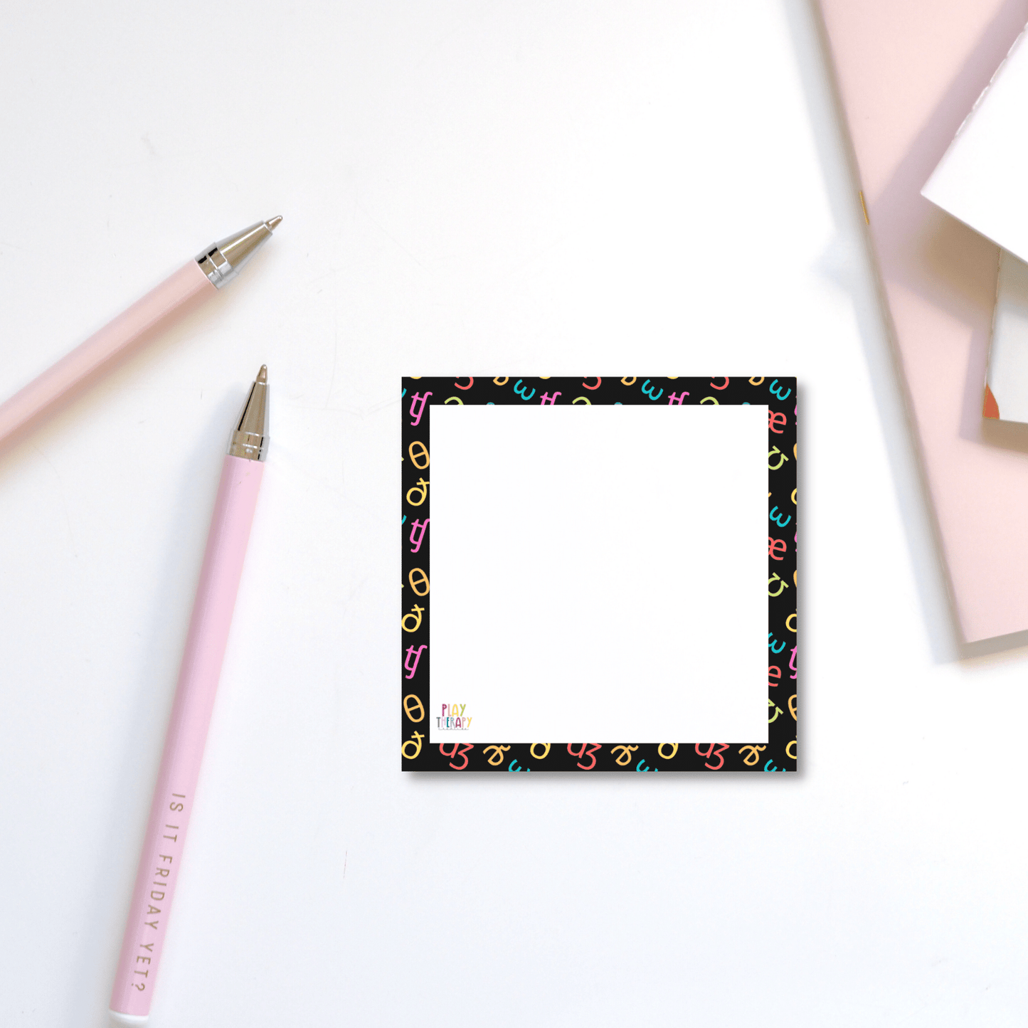 Bright Rainbow IPA on Black Sticky Notes