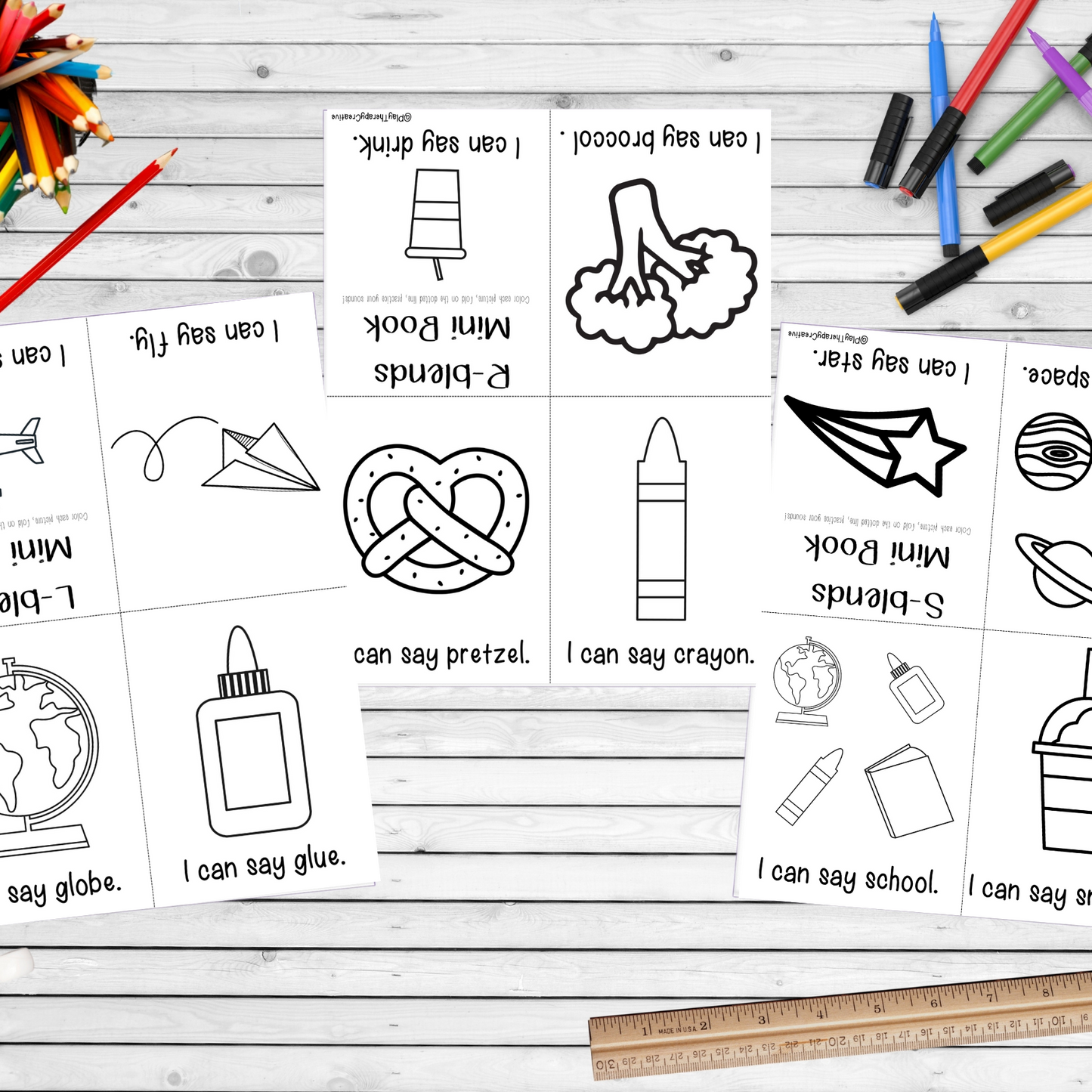 Articulation Mini Books for Preschool Kinder Speech Therapy Sound Practice