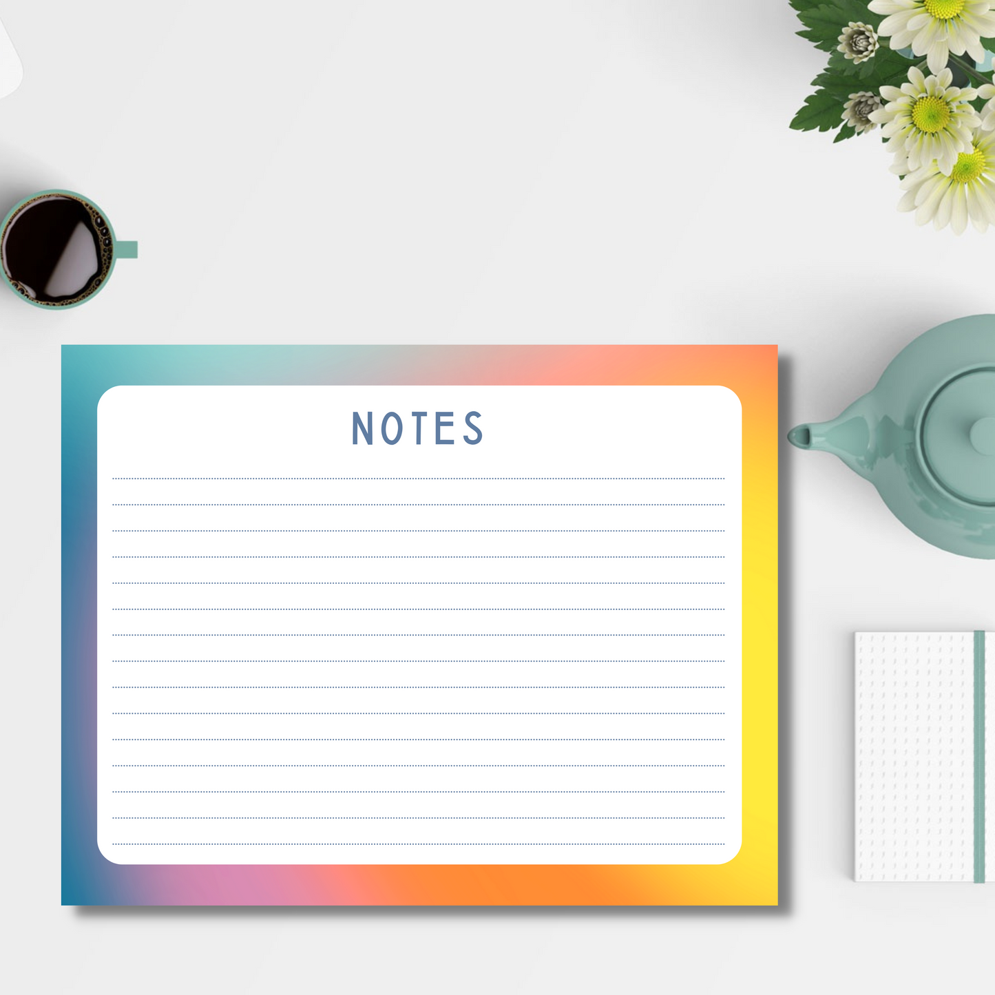 Watercolor Glow Notepad (8.5 x 11)