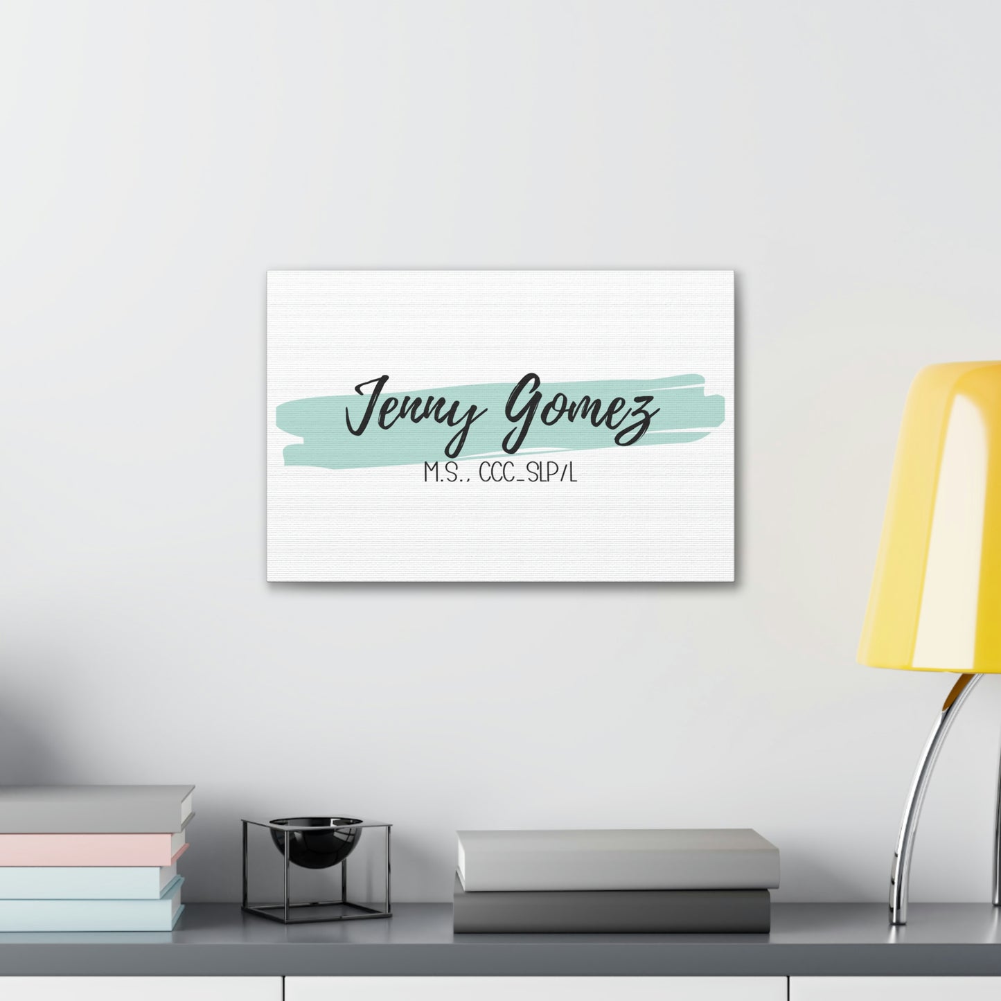 Light Teal Custom Canvas (18 x 12 in)