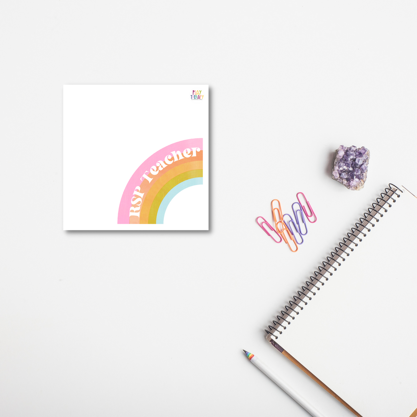 RSP Teacher Bright Rainbow Sticky Notes