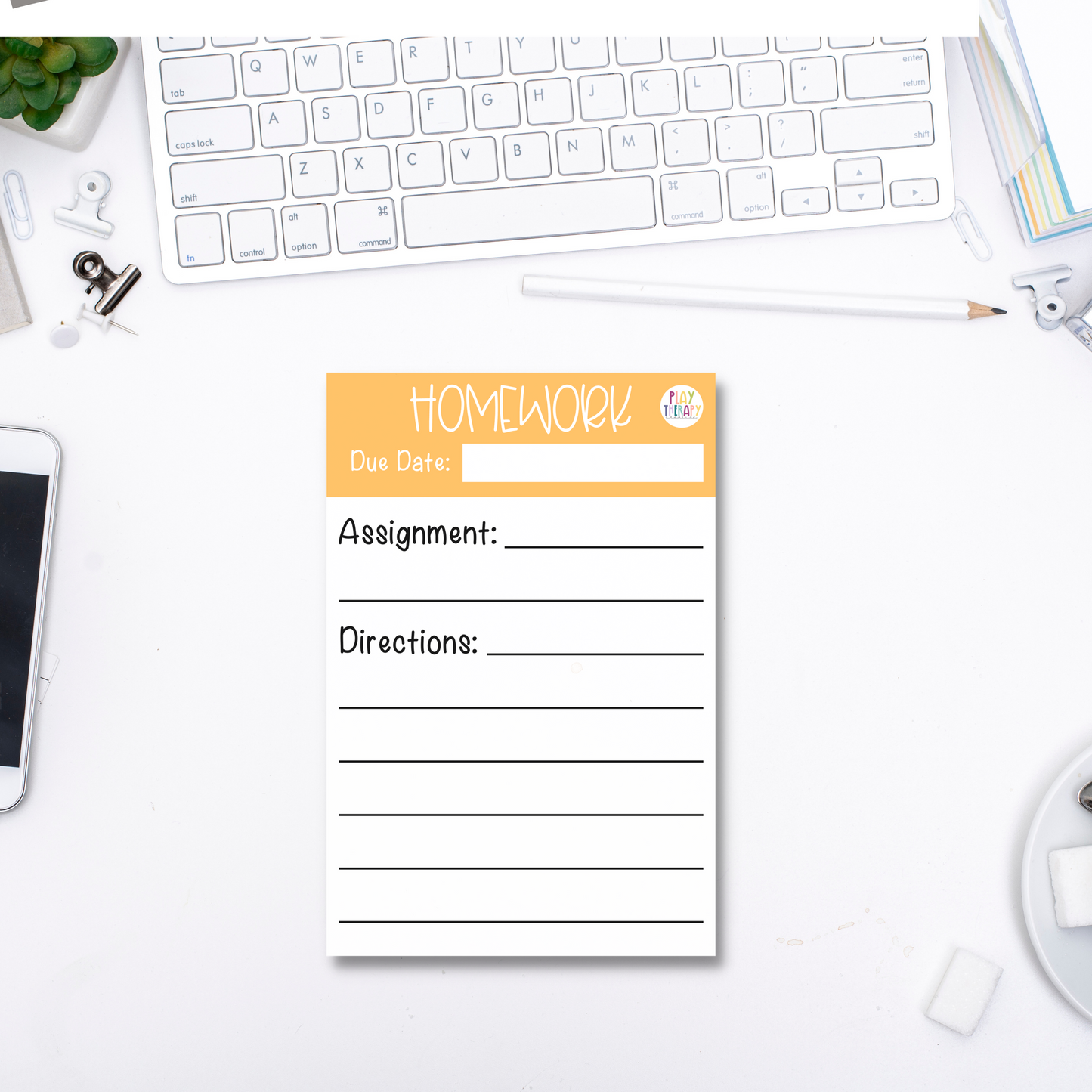 Homework List Sticky Notes (4 x 6 in)