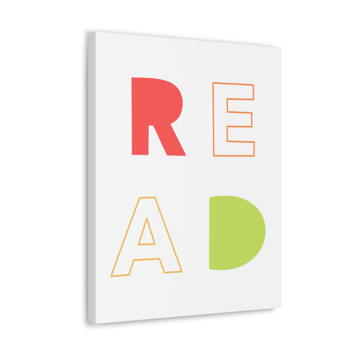 Bright Rainbow Read Canvas Print (16 x 20 in)