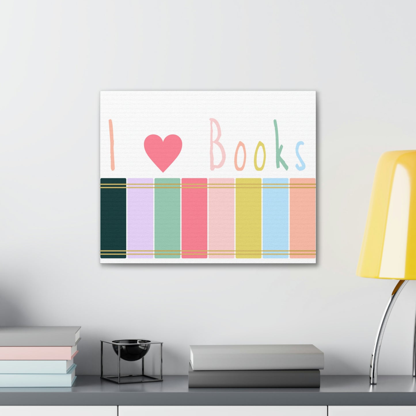I Love Books Canvas Print (20 x 16 in)