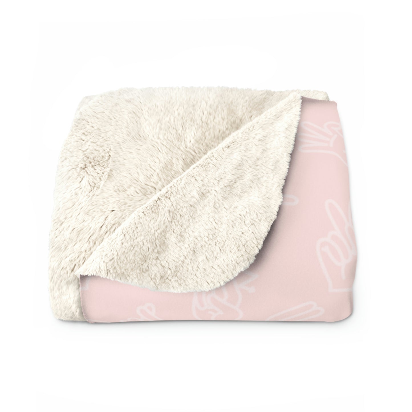 Pink ASL Sherpa Blanket