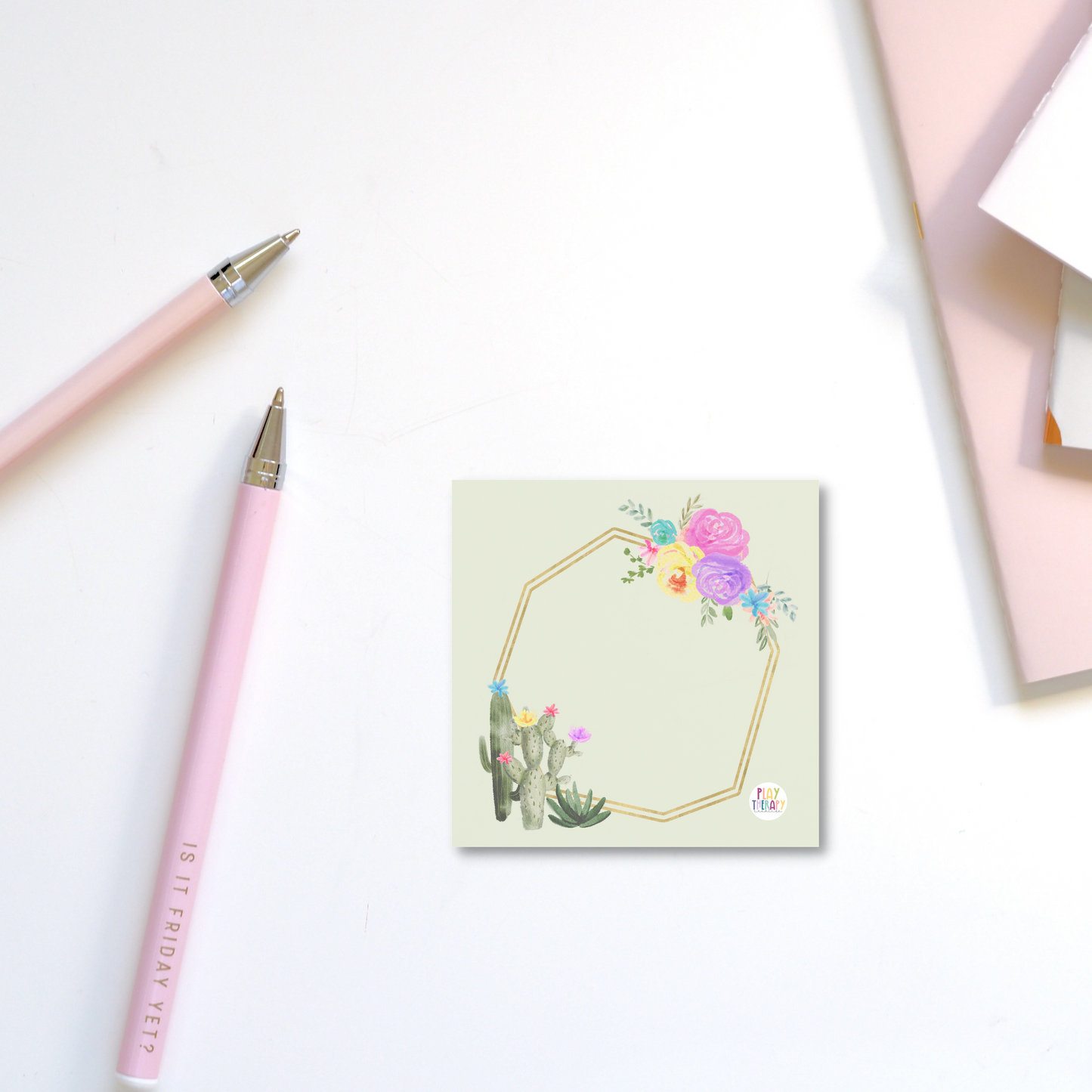Green Cactus Sticky Notes