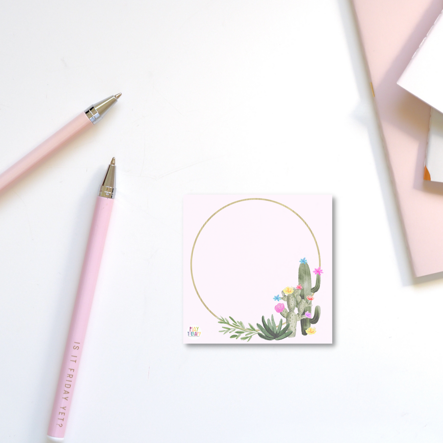 Lavender Cactus Sticky Notes