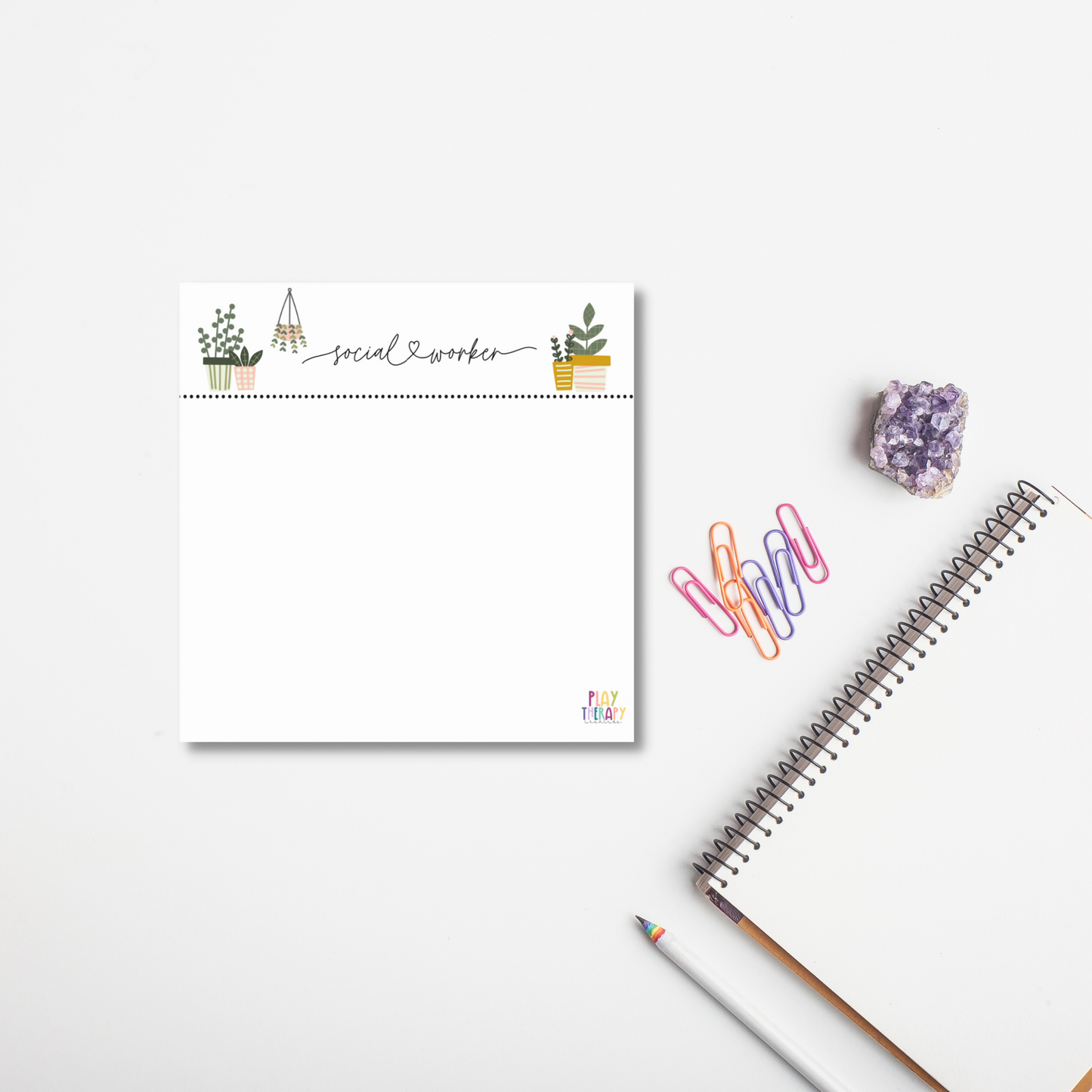 Social Worker Plant Lover Sticky Notes