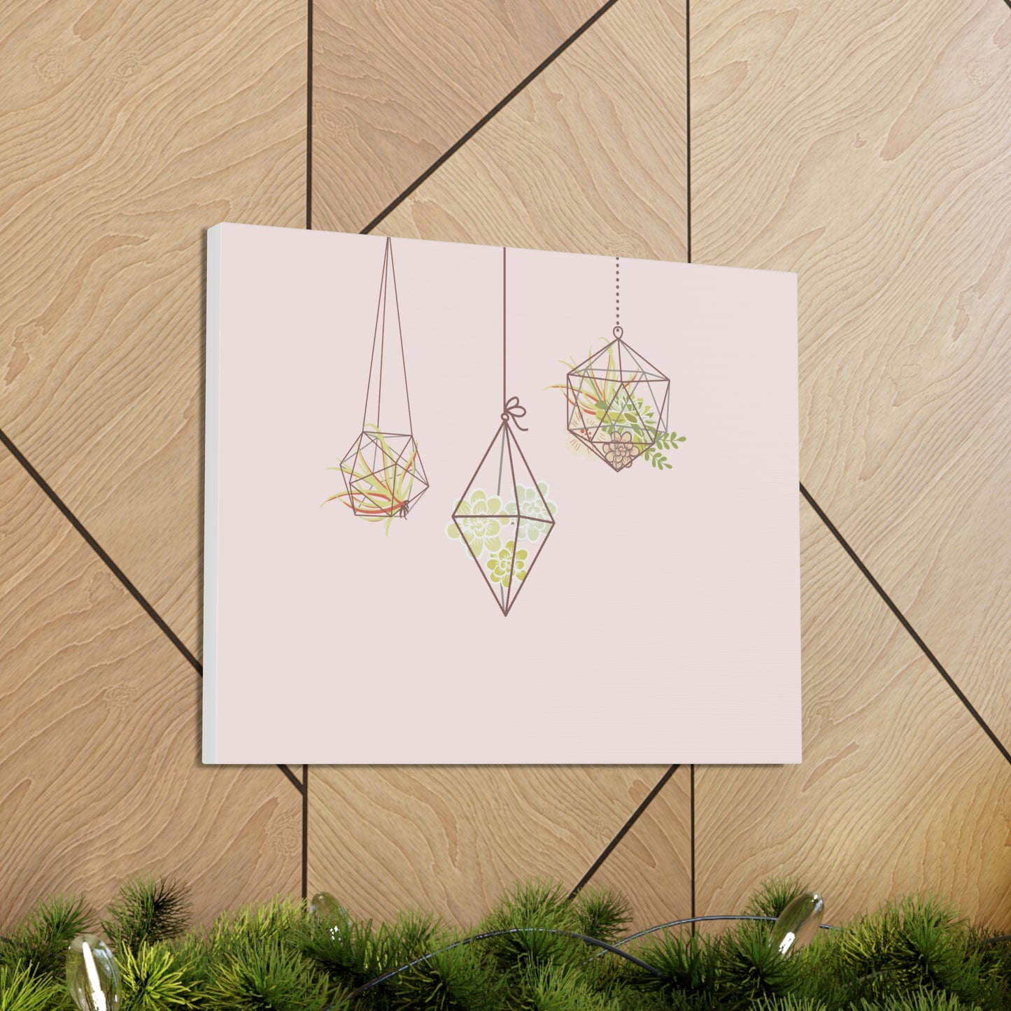 Hanging Terrariums Canvas Print (20 x 16 in)