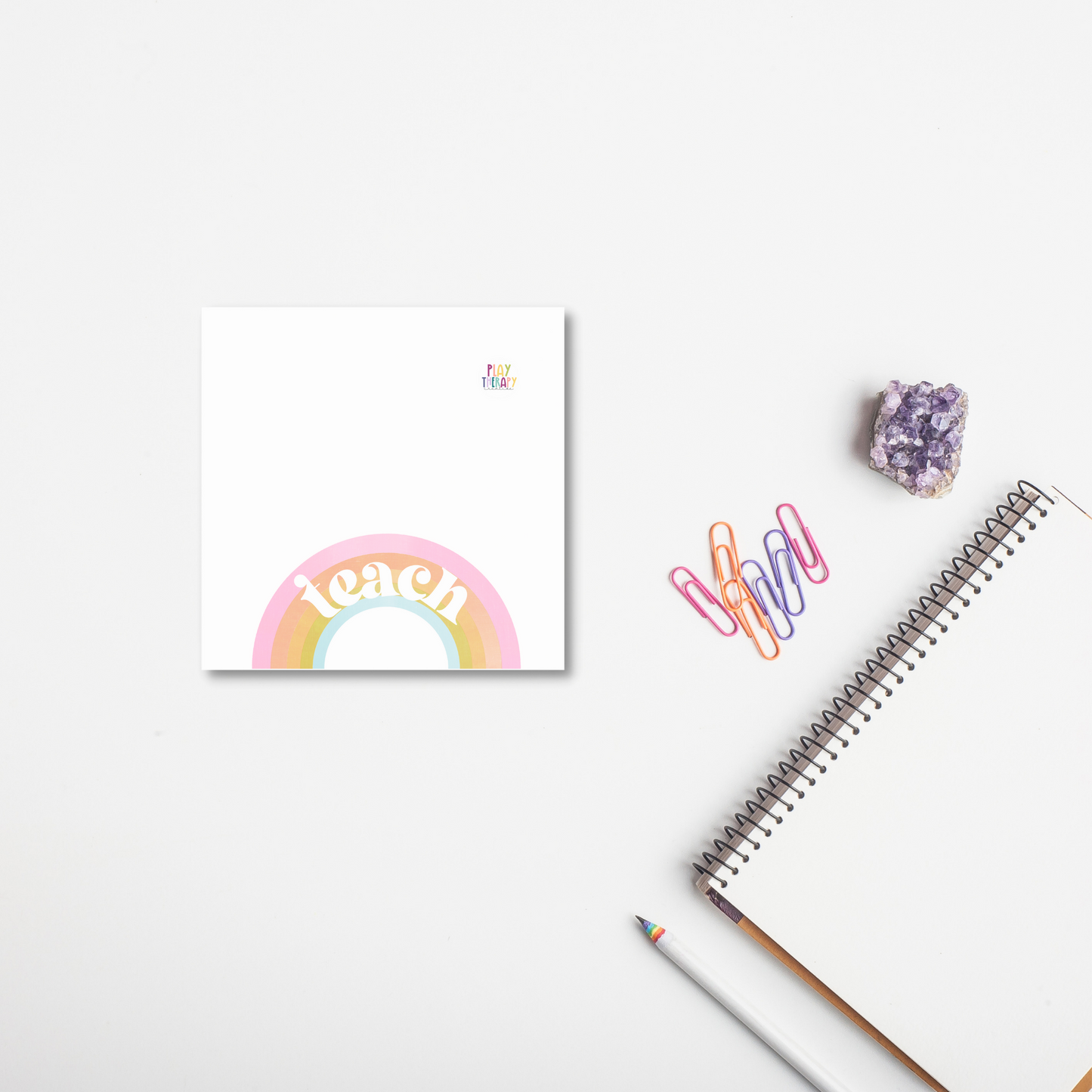 Teach Bright Rainbow Sticky Notes