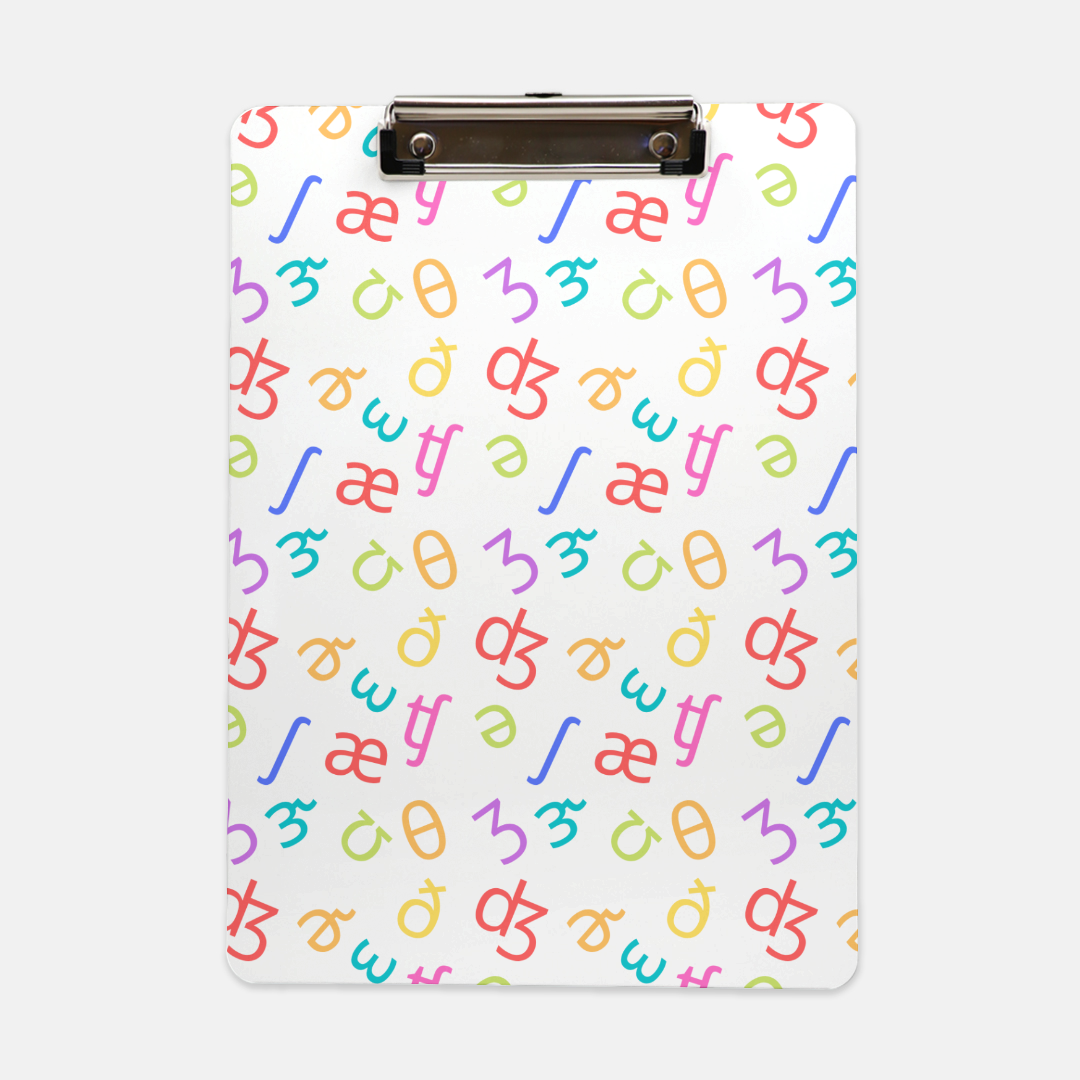 Bright Rainbow on White IPA Clipboard