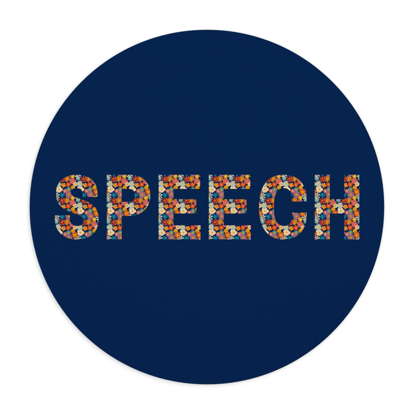 Retro Floral Speech Mousepad