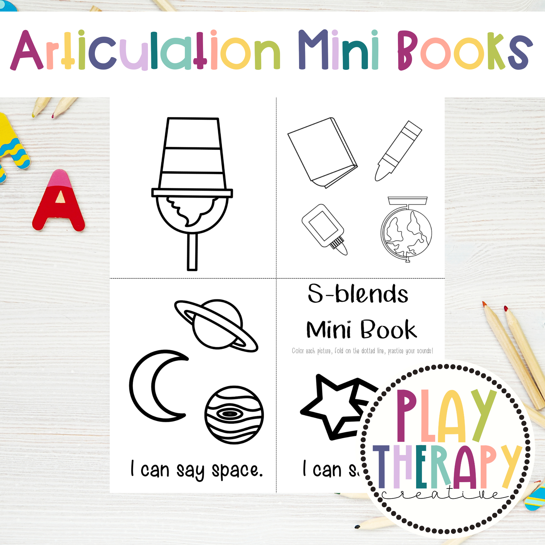 Articulation Mini Books for Preschool Kinder Speech Therapy Sound Prac –  Play Therapy Creative