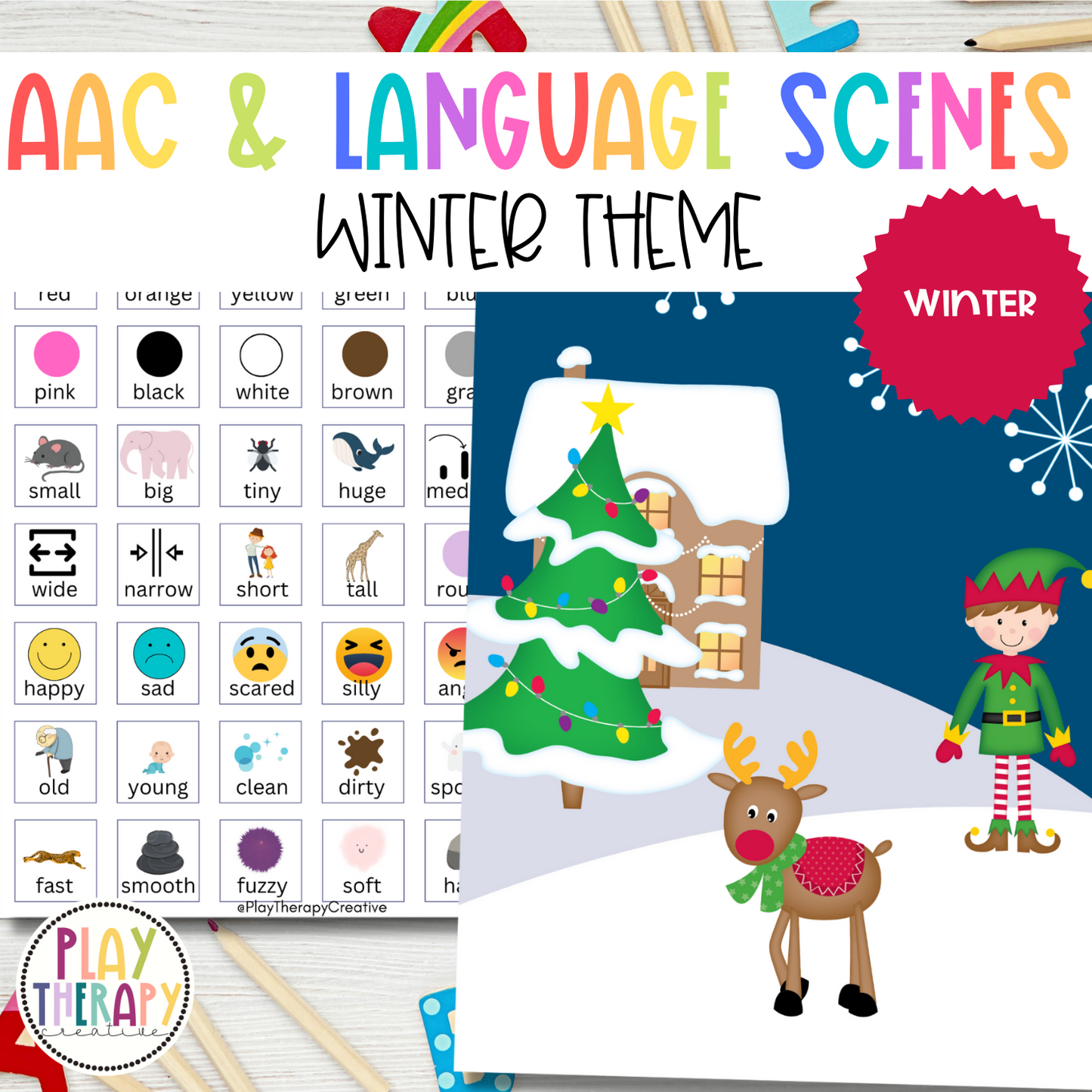 Winter AAC Play Scene