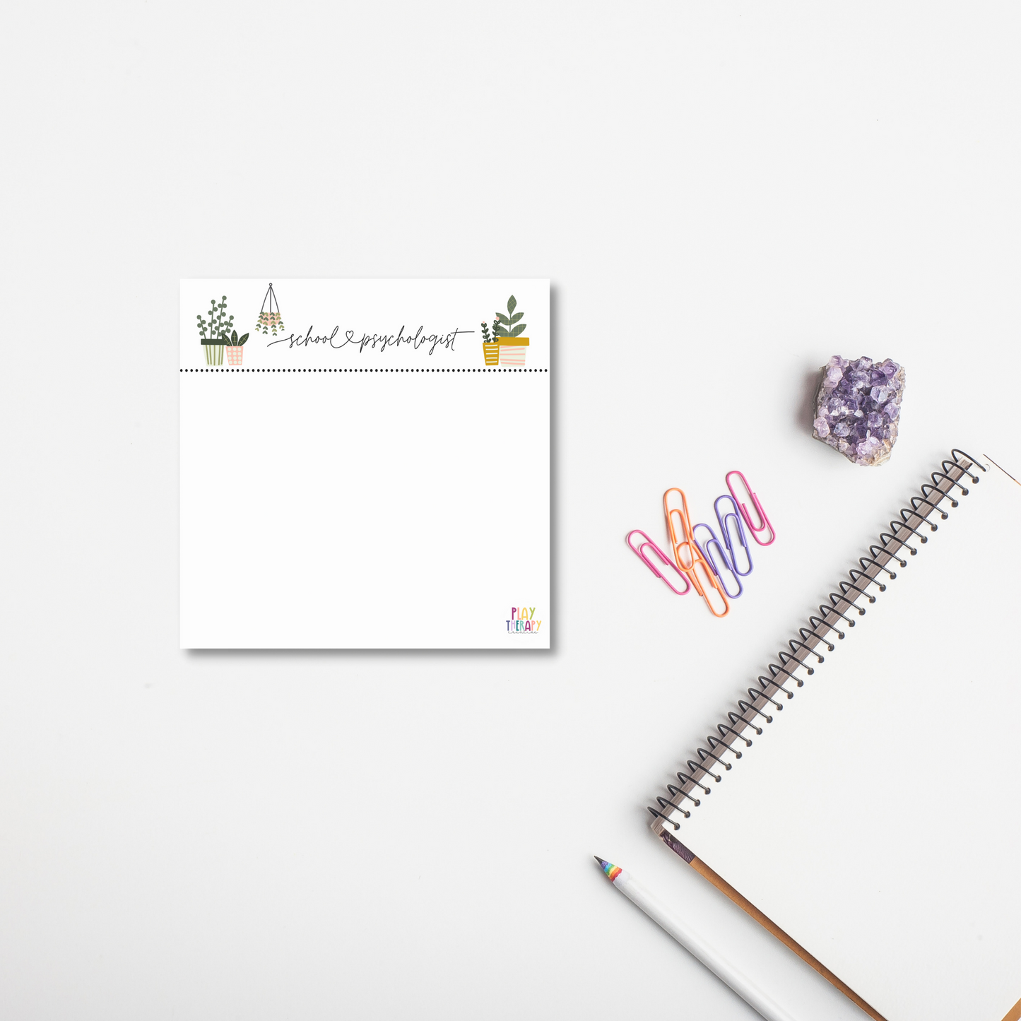 School Psychologist Plant Lover Sticky Notes