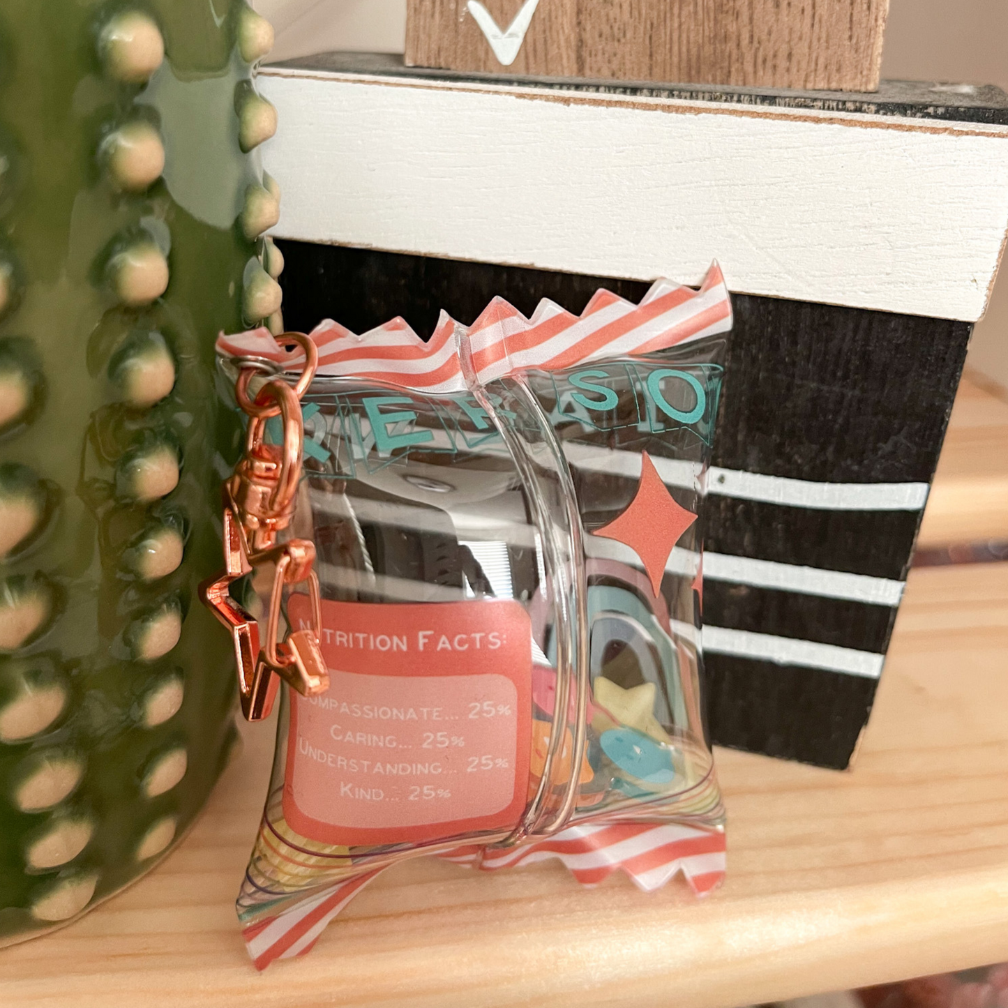 Social Worker Badge Charm Keychain