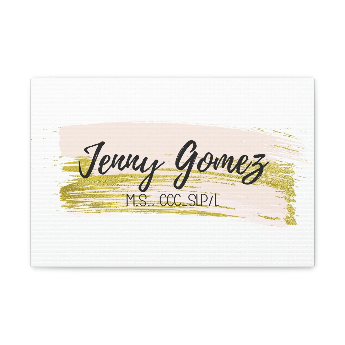 Blush + Gold Custom Canvas (18 x 12 in)