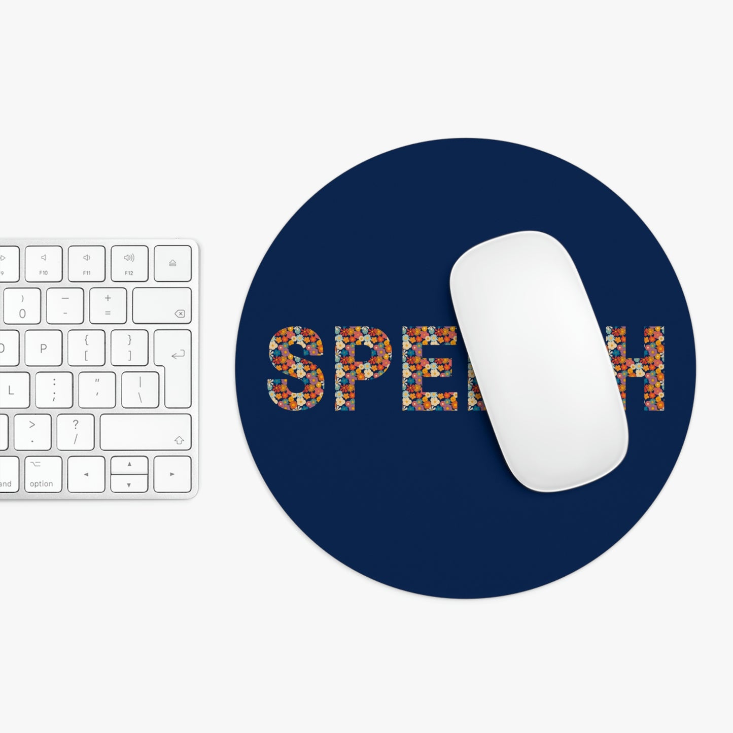 Retro Floral Speech Mousepad