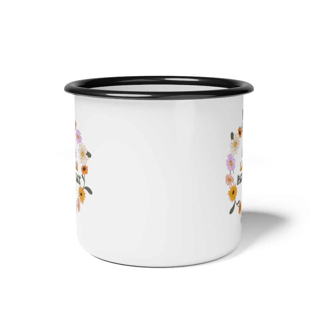 Customizable Floral Wreath Camp Mug 12oz