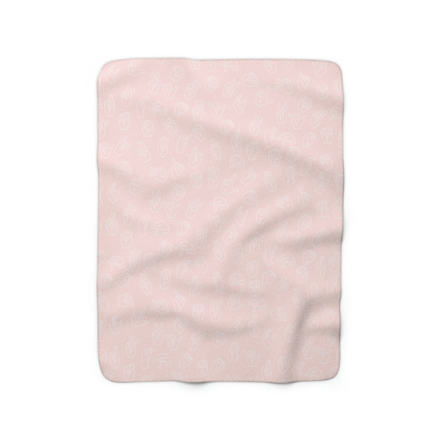 Pink ASL Sherpa Blanket