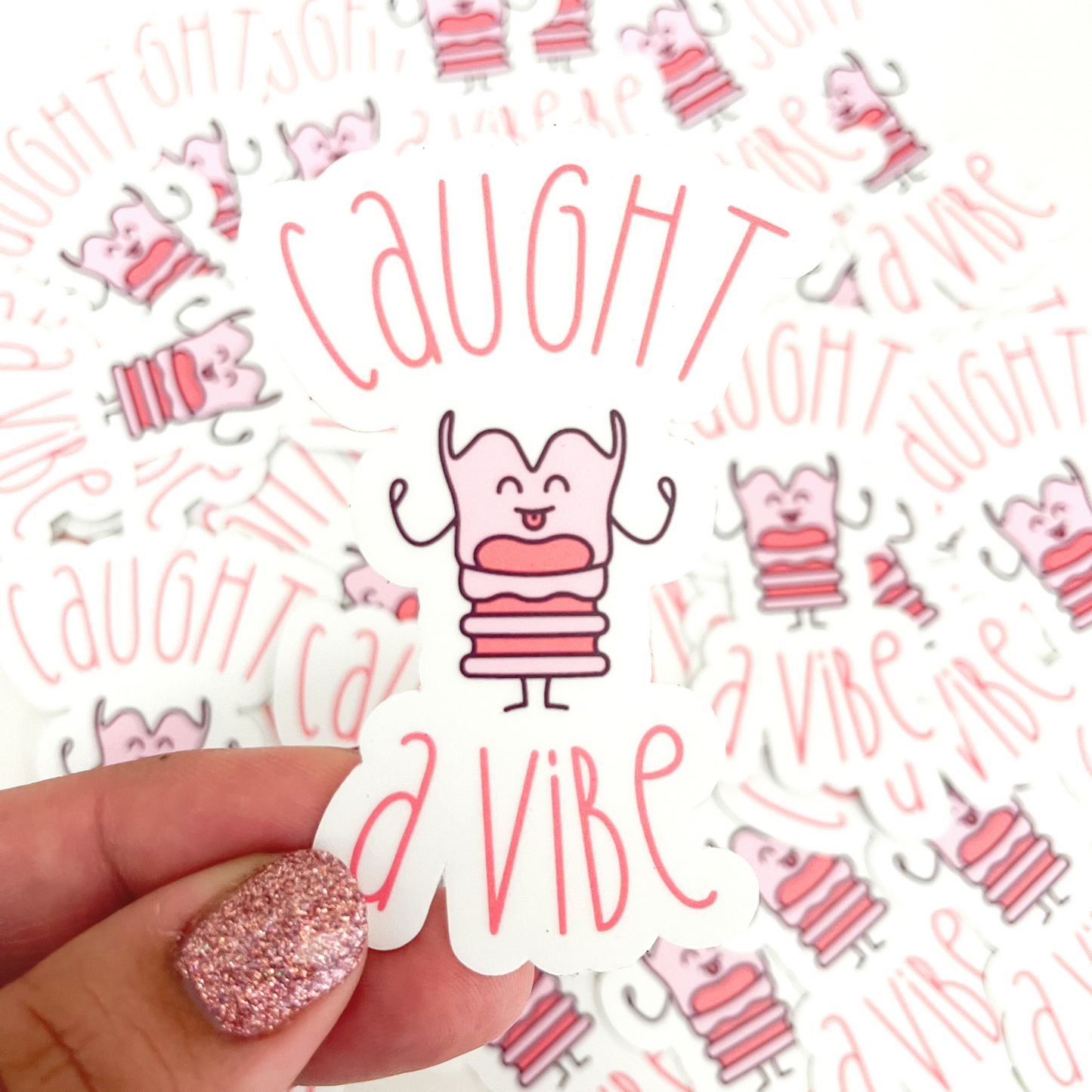 Caught a Vibe Larynx Sticker