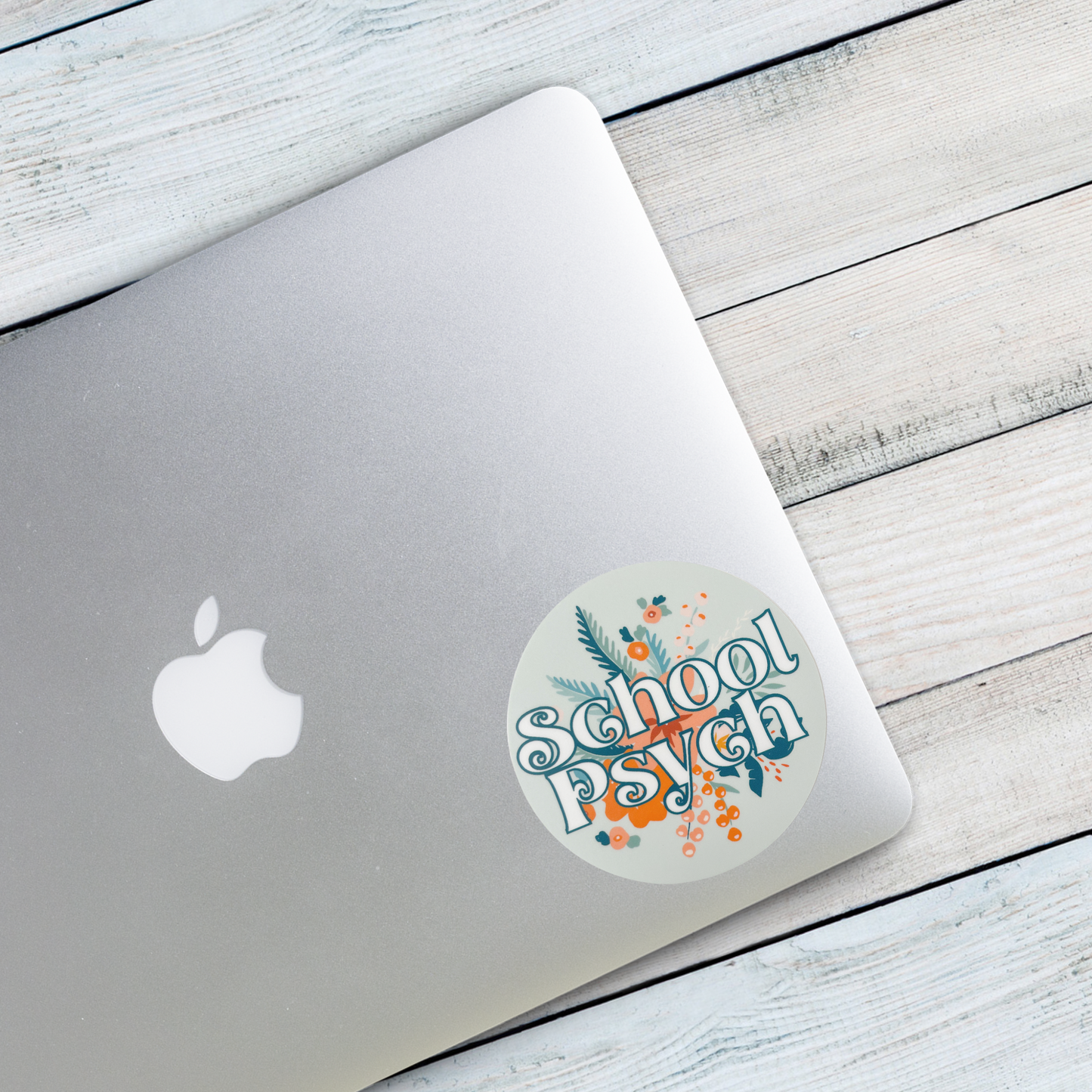 School Psych Floral Sticker