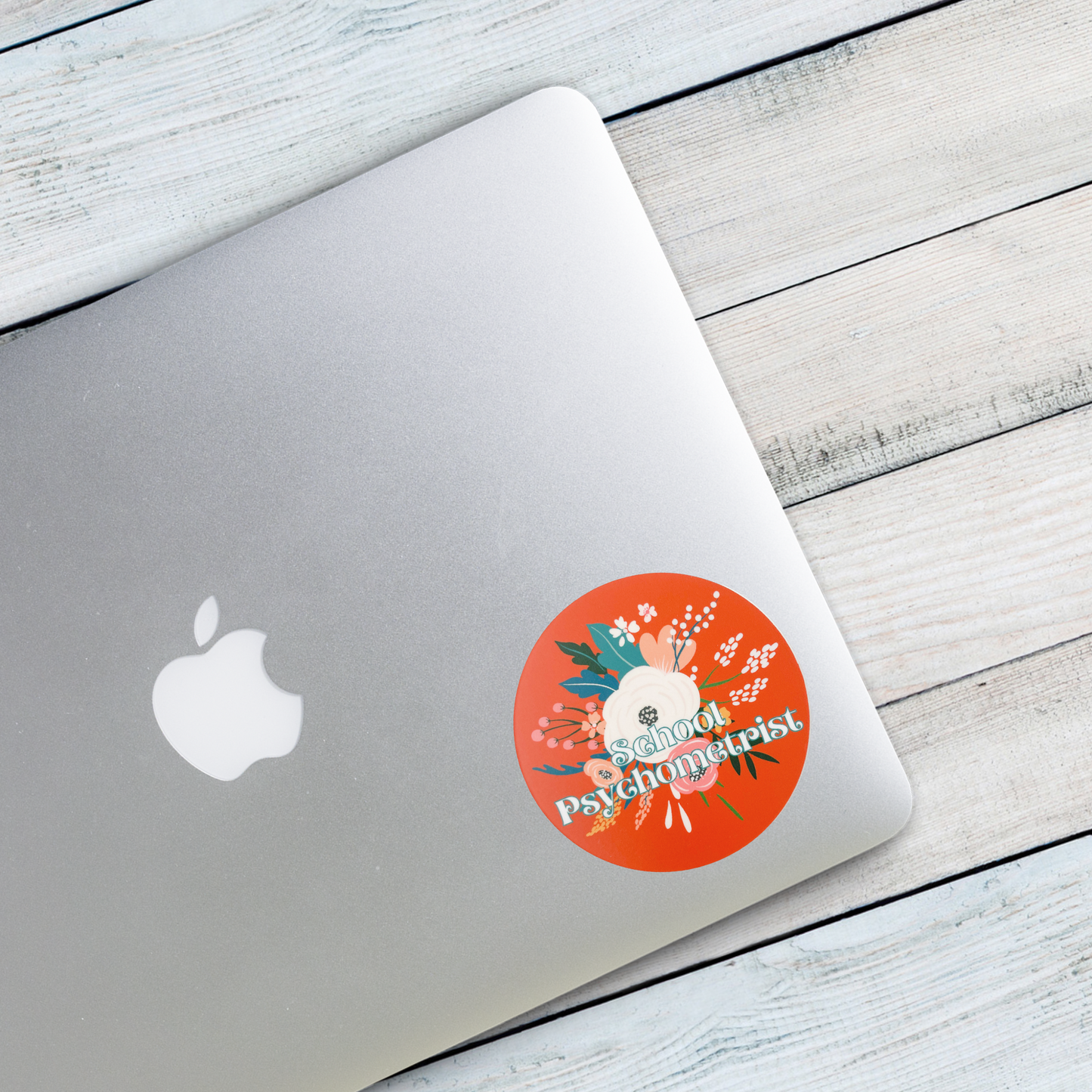 School Psychometrist Floral Sticker