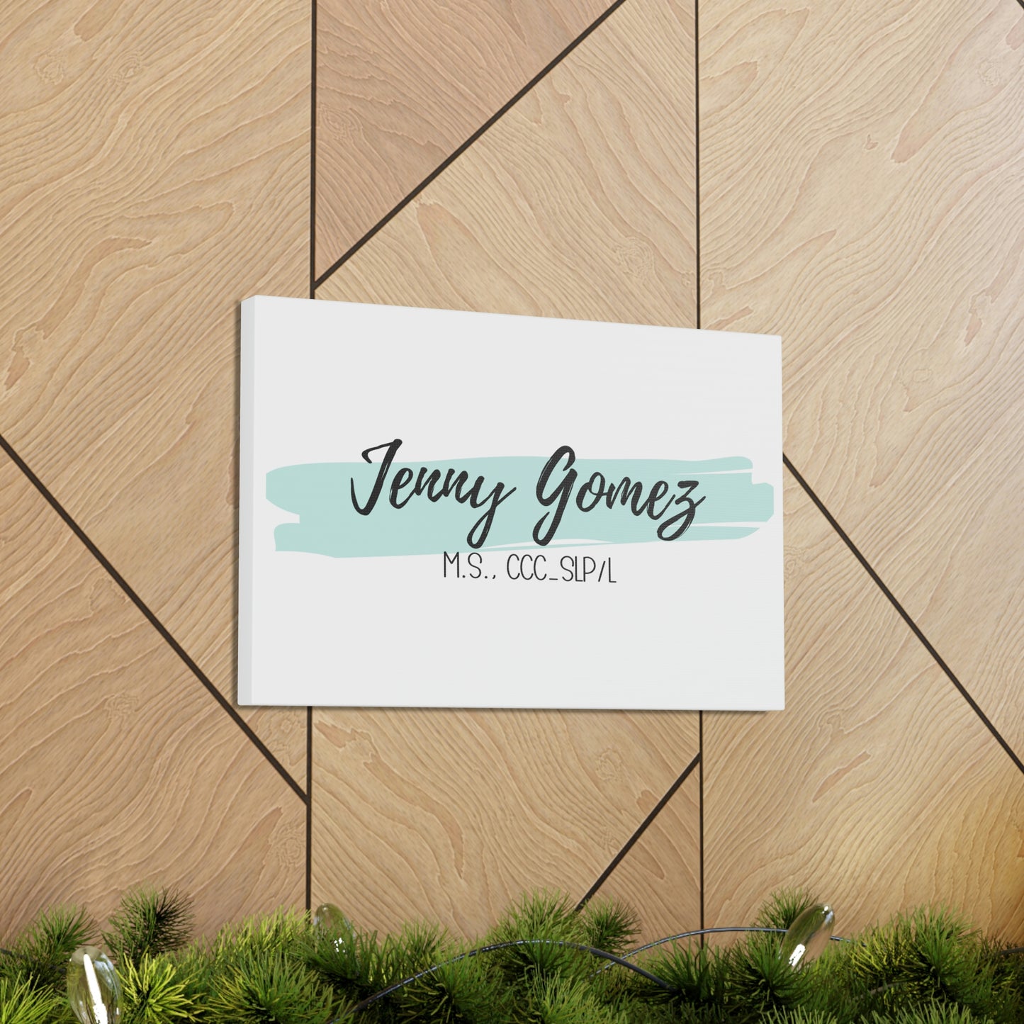 Light Teal Custom Canvas (18 x 12 in)
