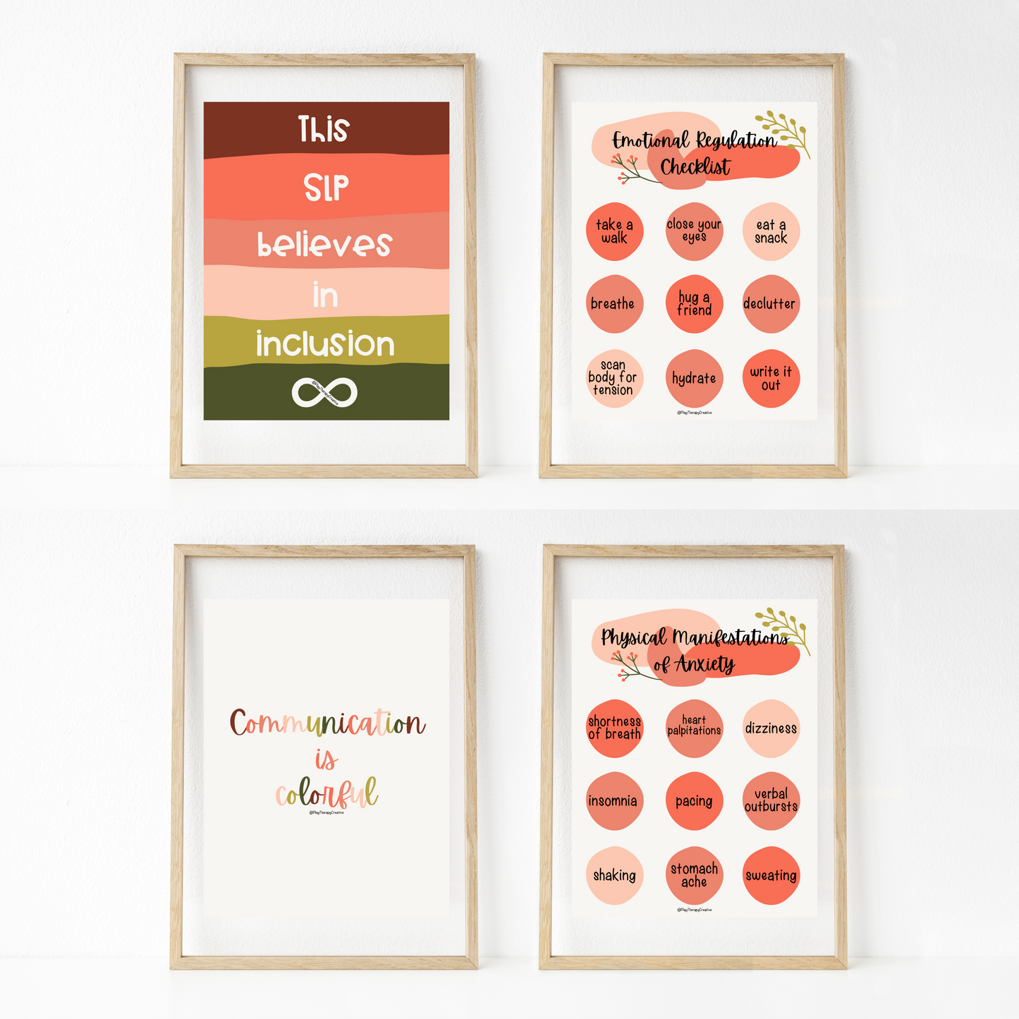 Poppy Speech Room Wall Art- Set of 20