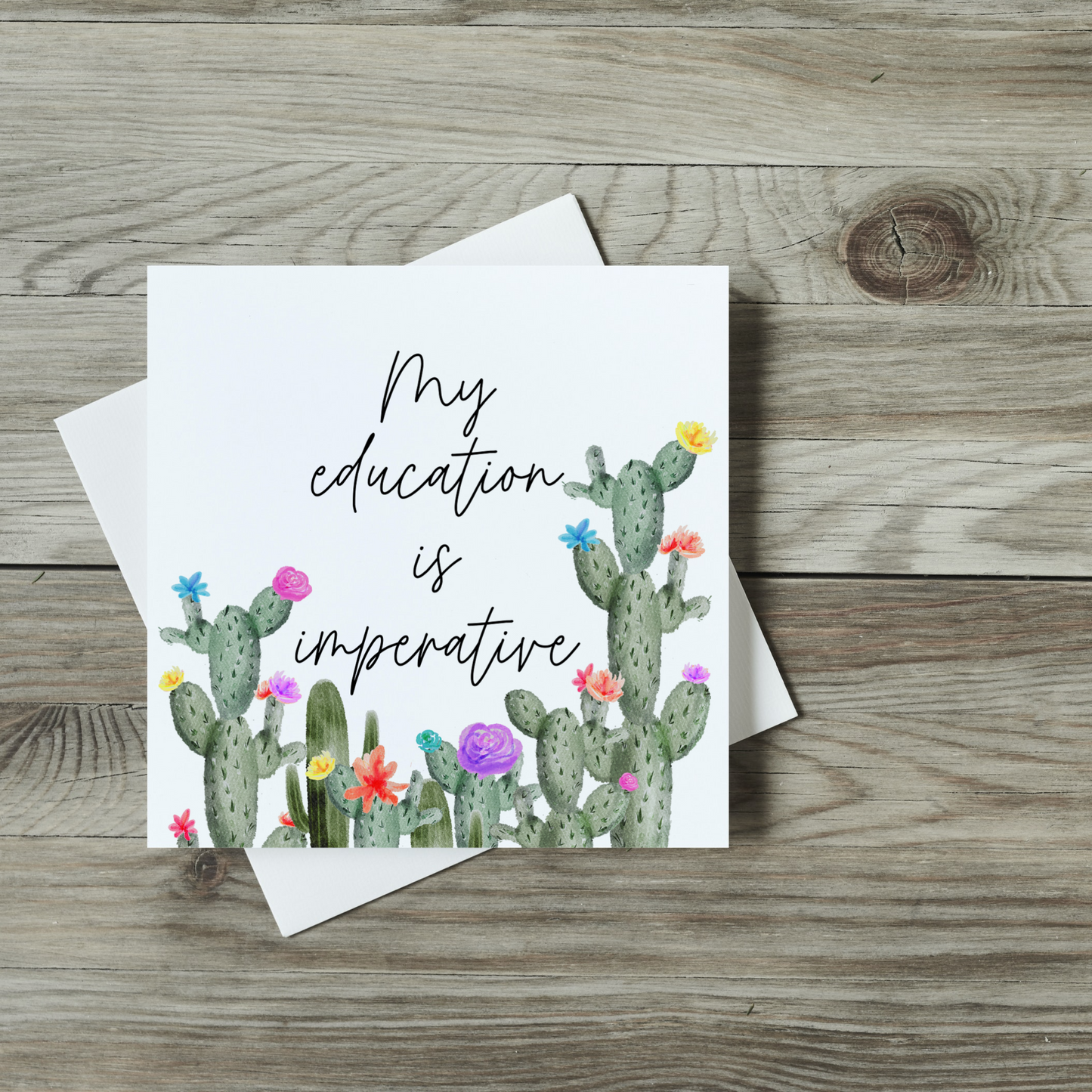 Cactus Educator Affirmation Card Set