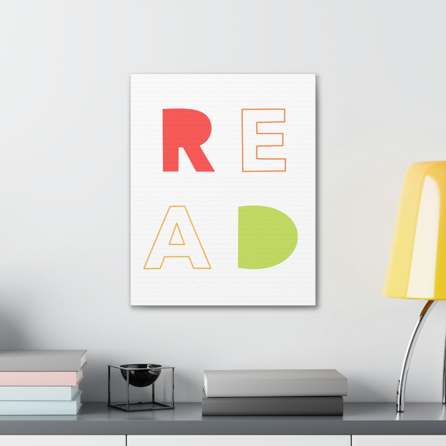 Bright Rainbow Read Canvas Print (16 x 20 in)