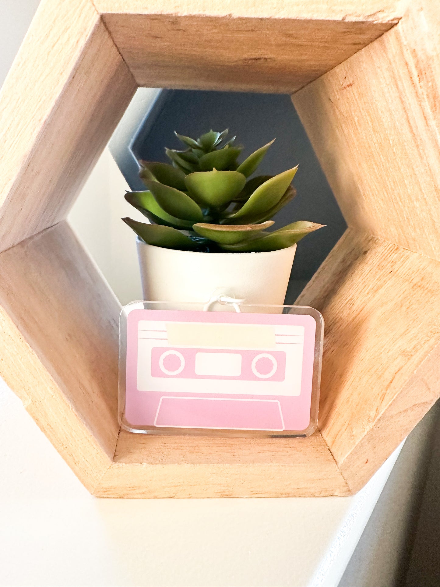 Lavender Mini Cassette Keychain