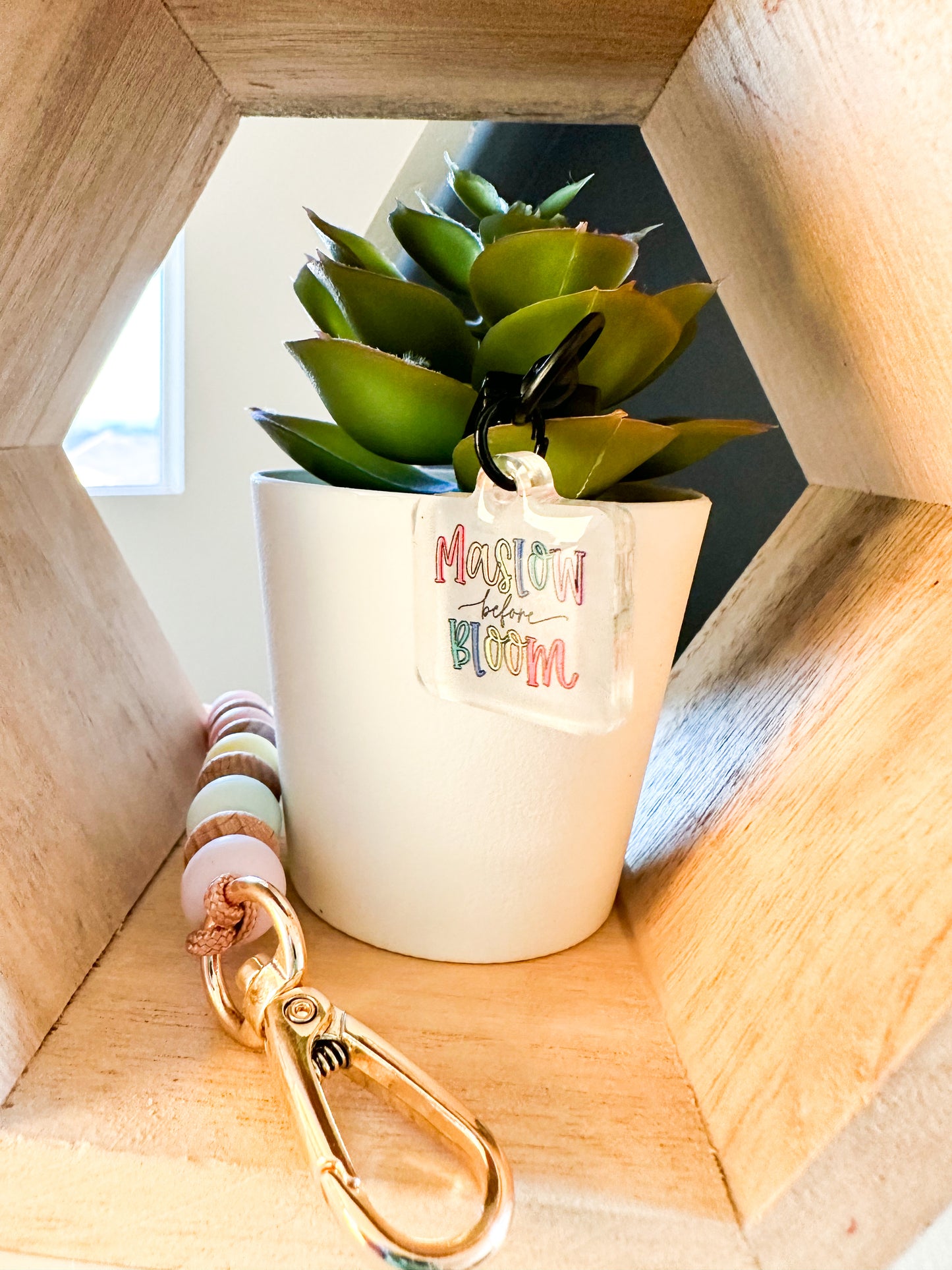 Maslow Before Bloom Badge Charm
