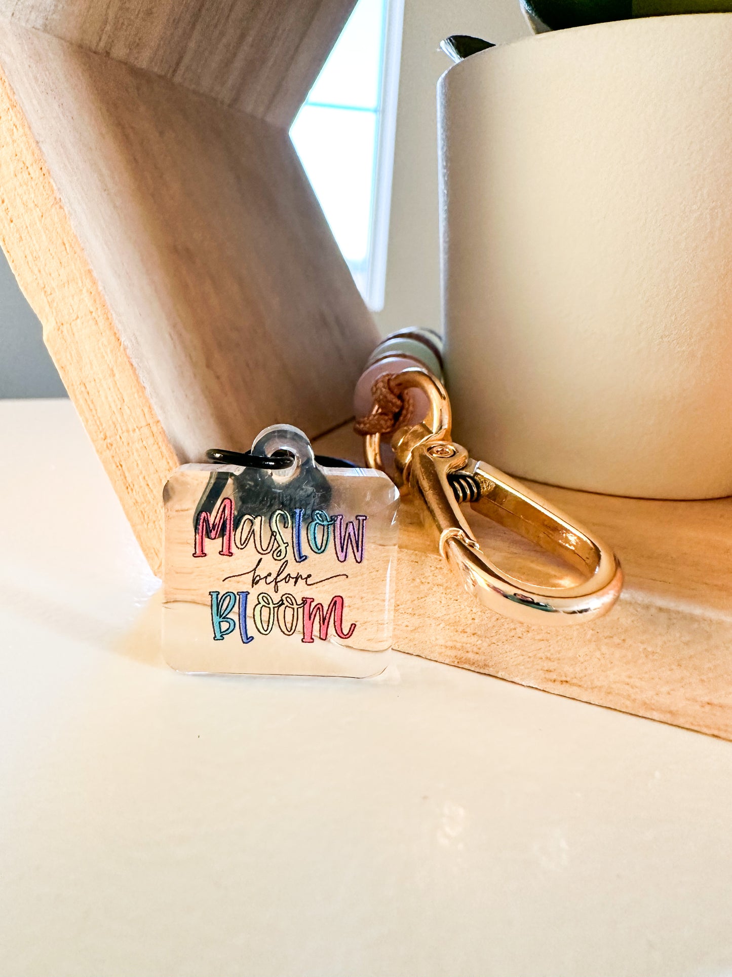 Maslow Before Bloom Badge Charm