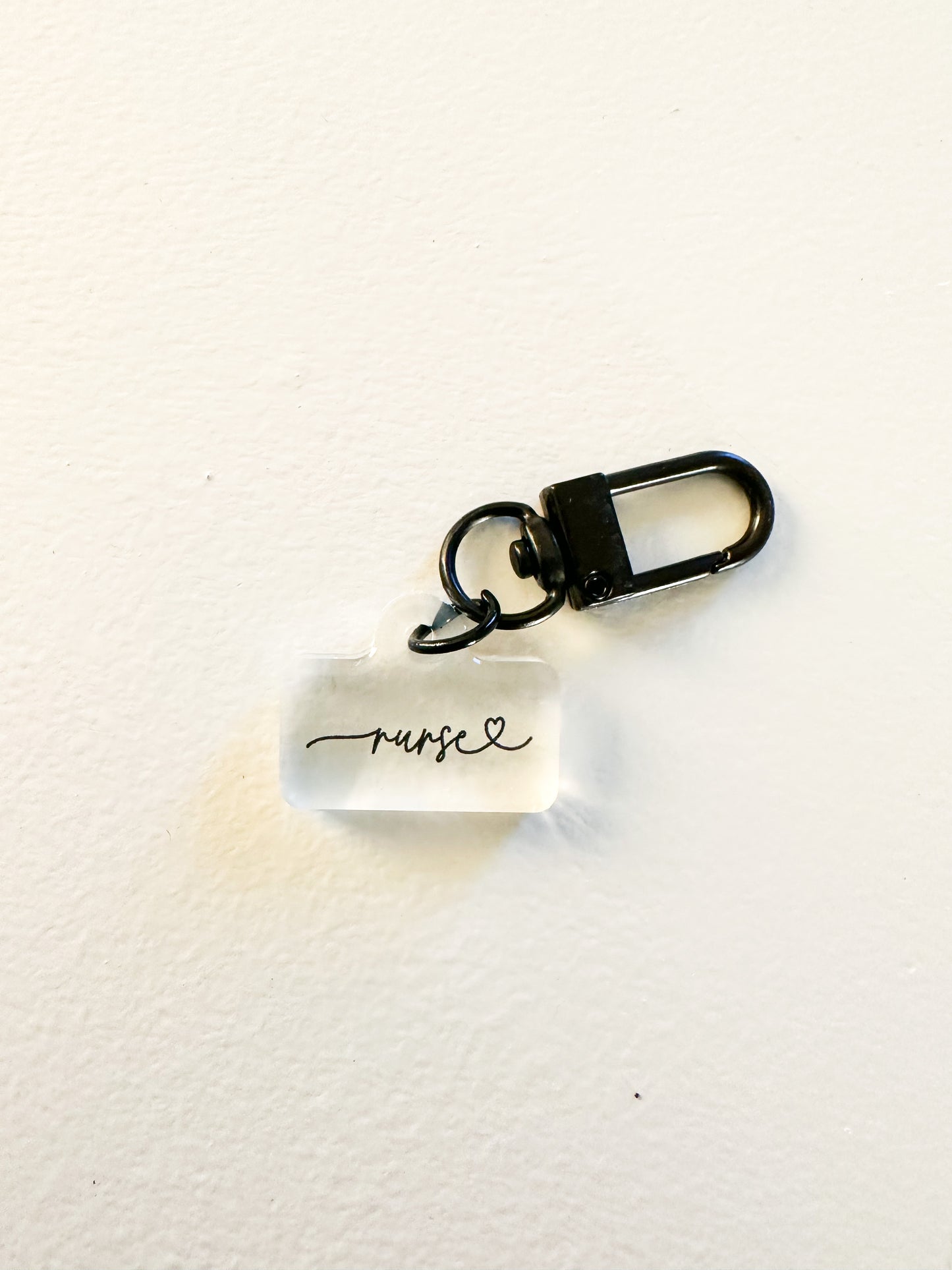 Nurse Love Script Badge Charm