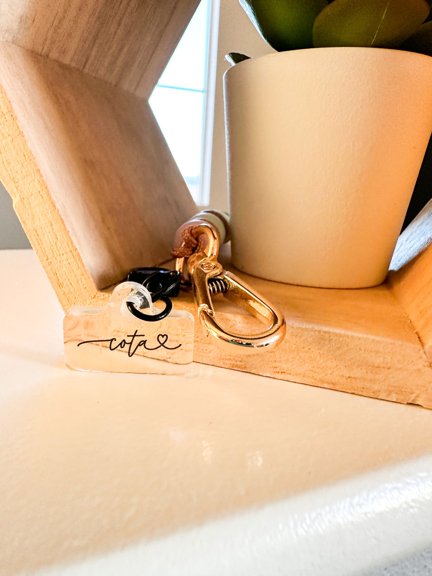 COTA Love Script Badge Charm
