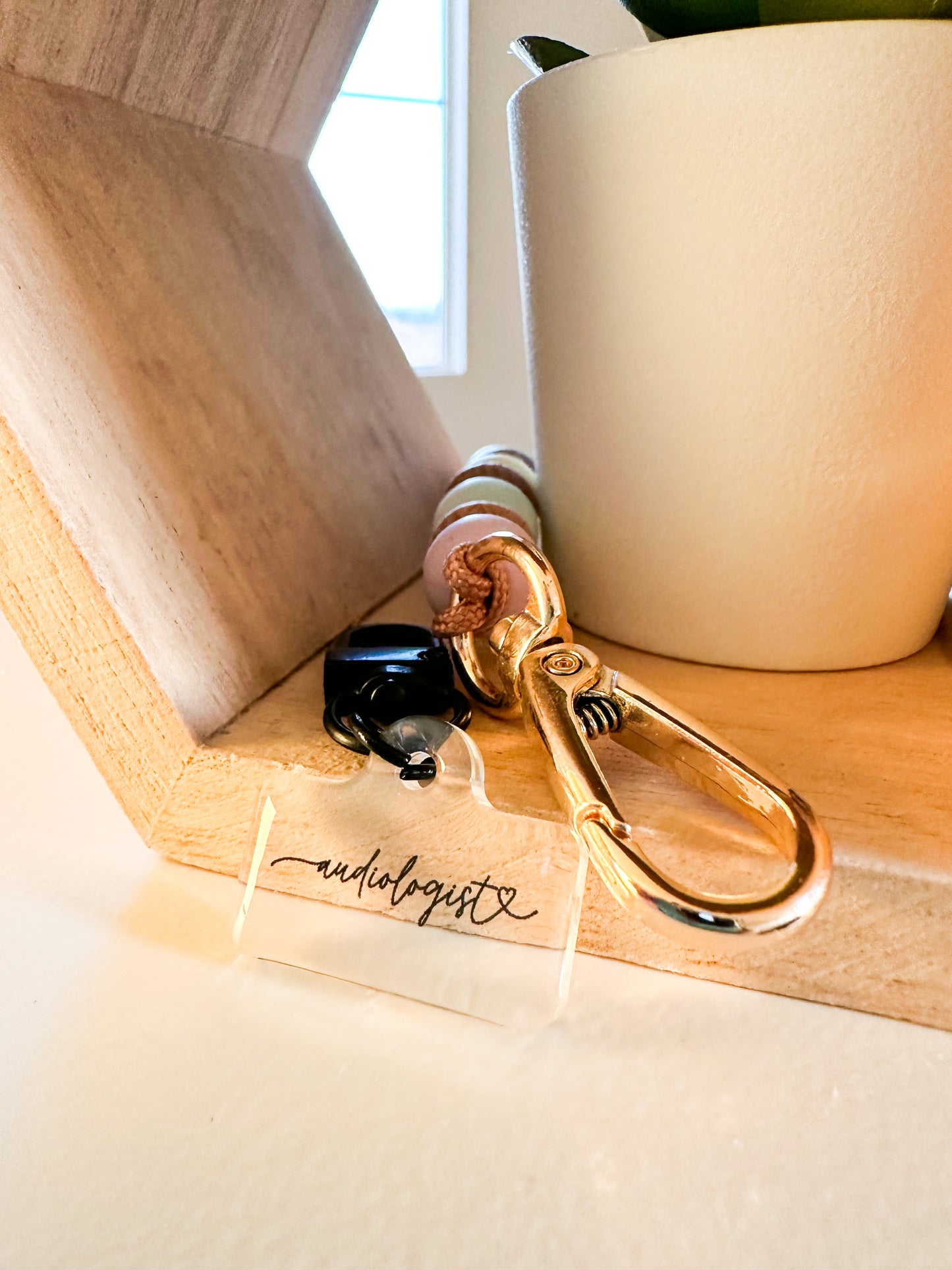 Audiologist Love Script Badge Charm