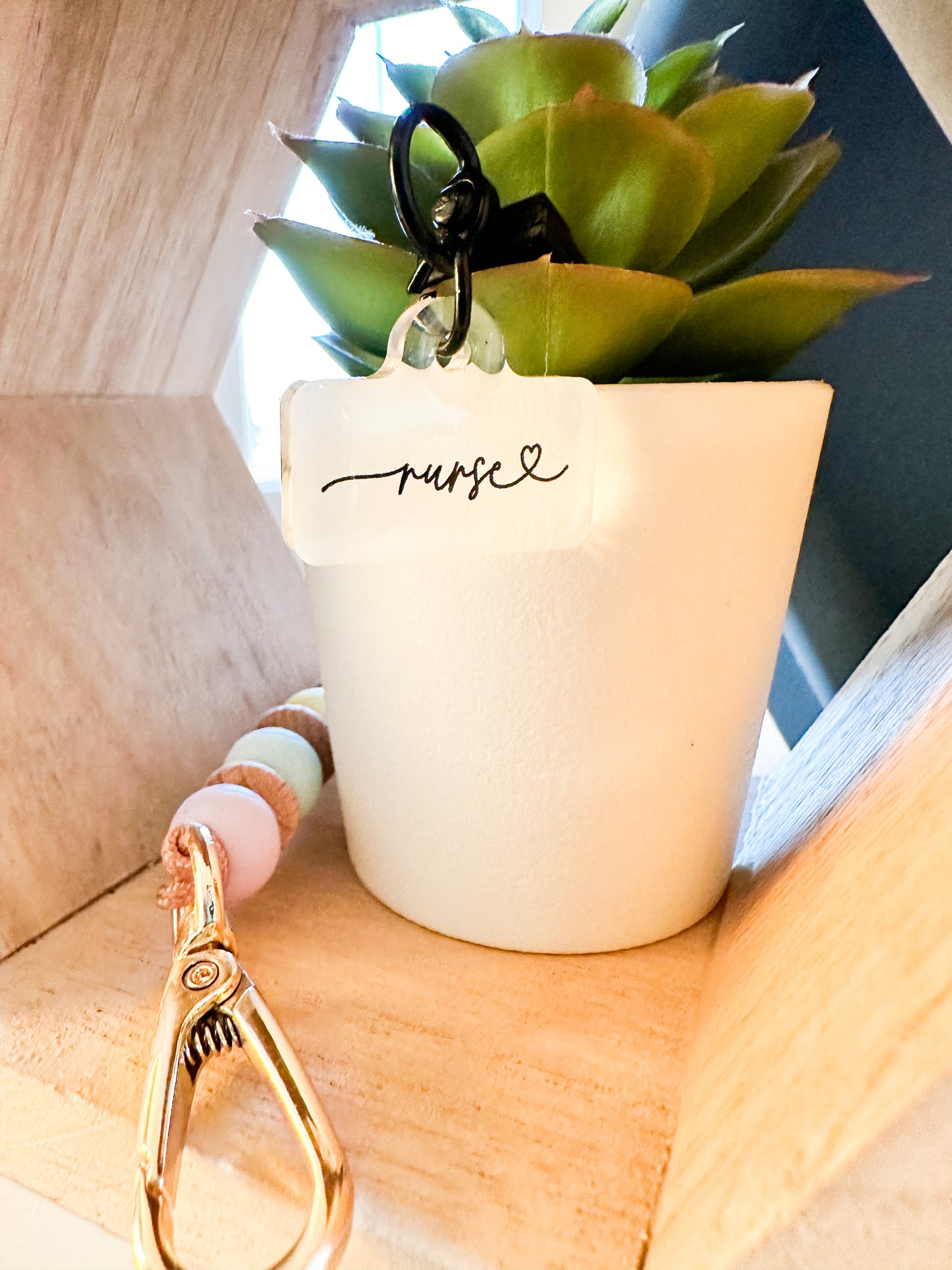 Nurse Love Script Badge Charm