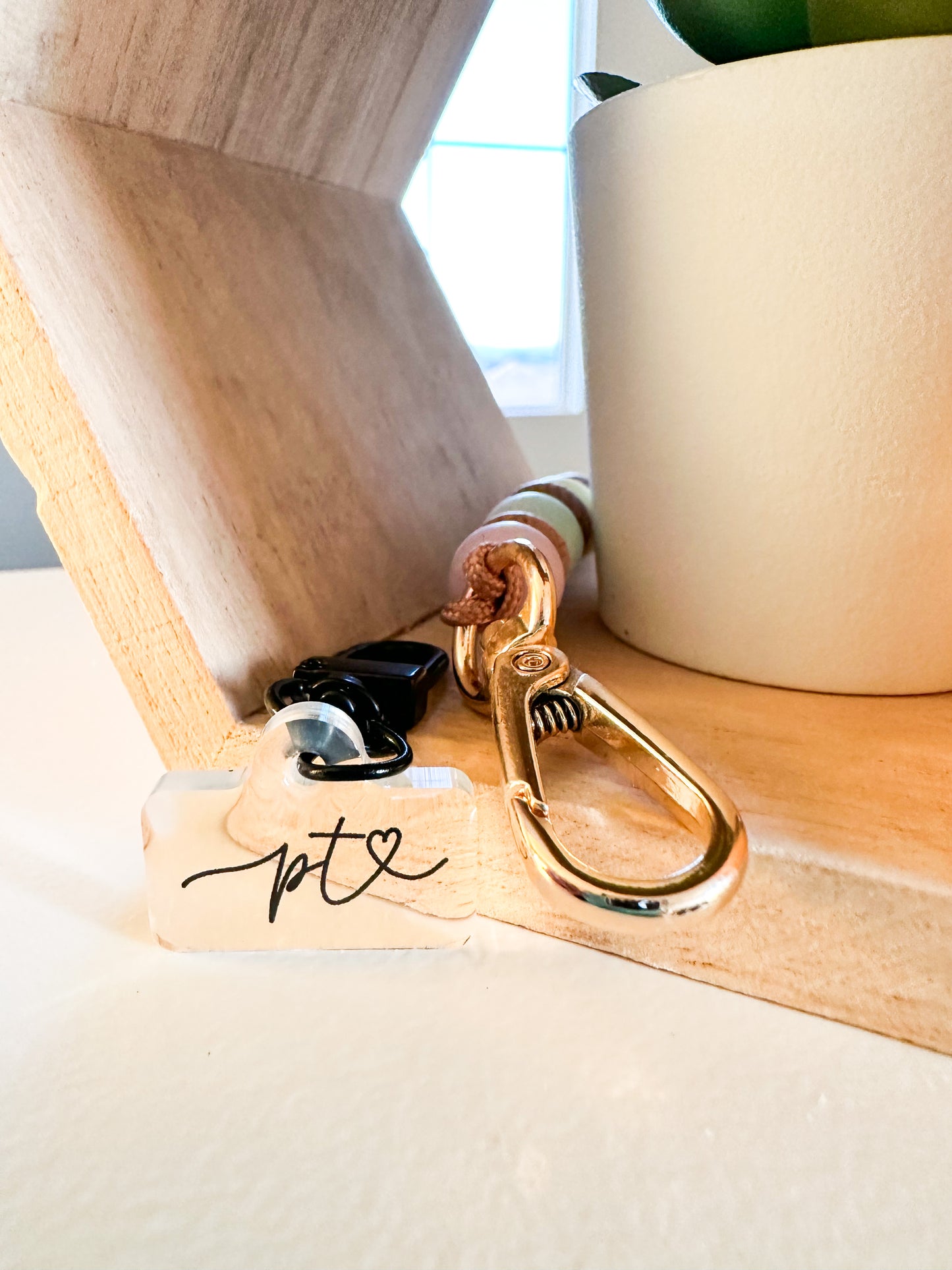 PT Love Script Badge Charm