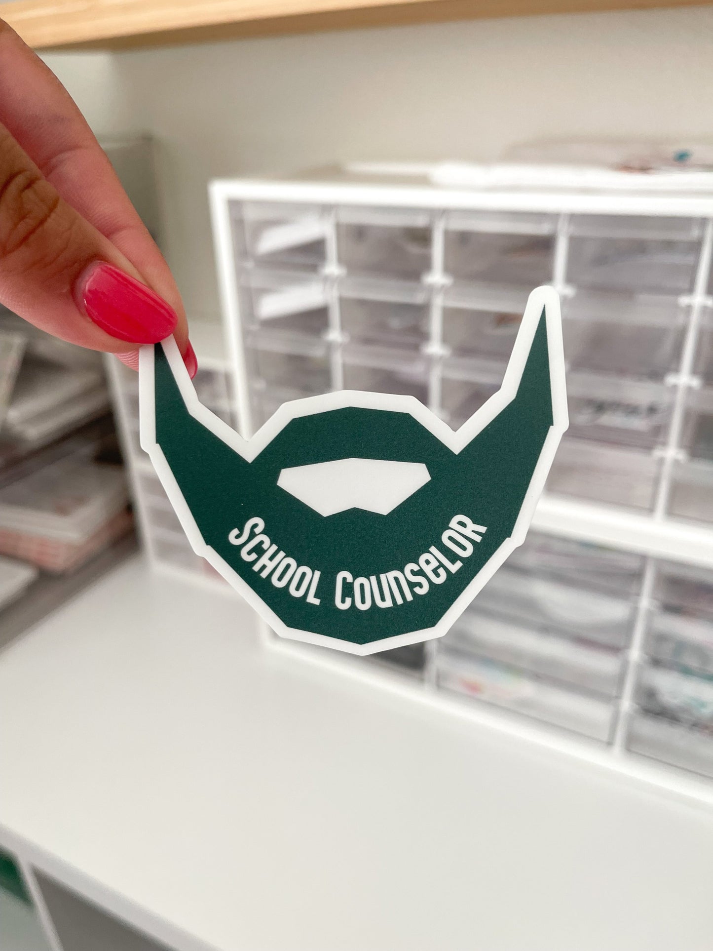 Bearded School Counselor Sticker