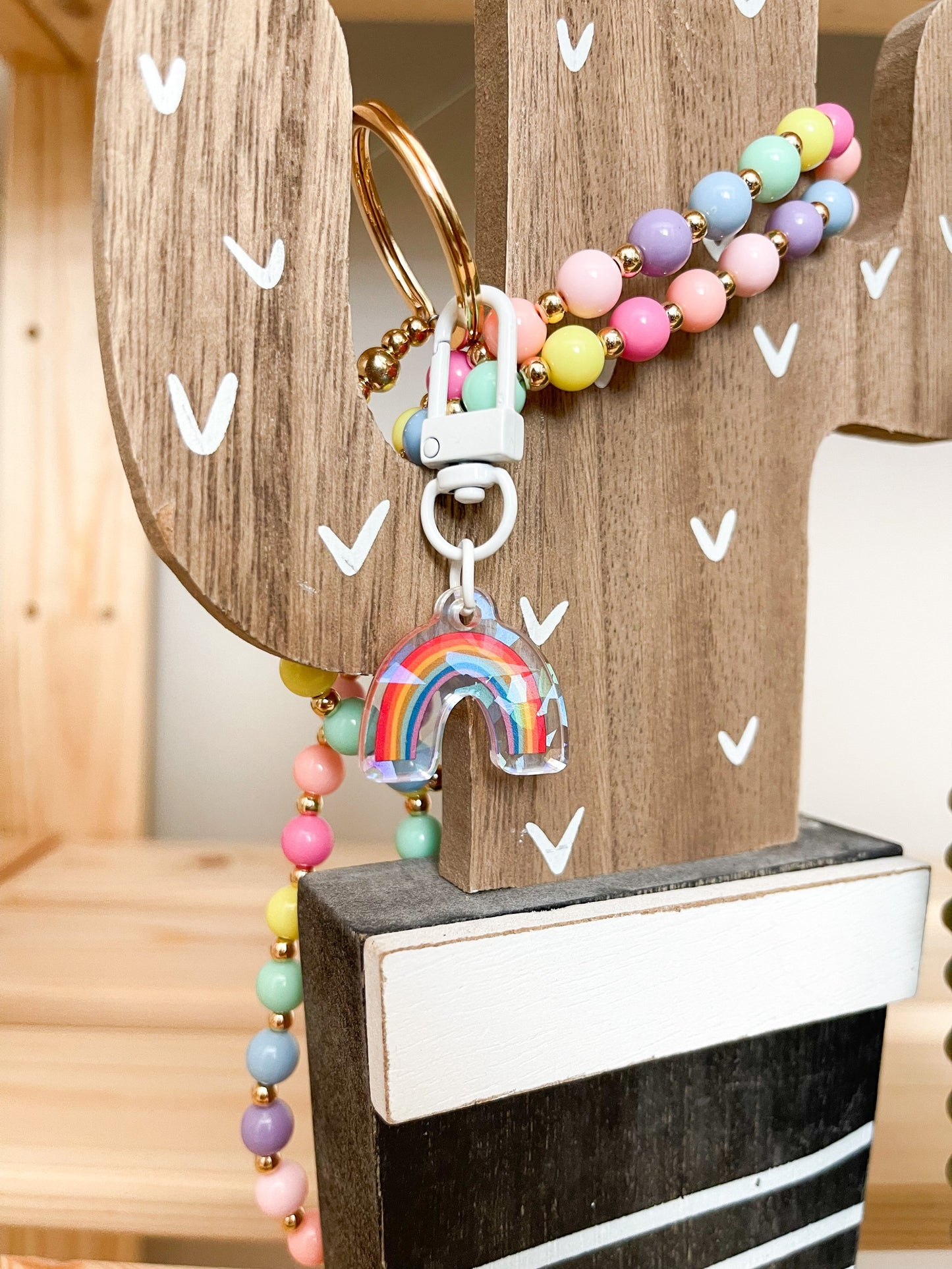 Rainbow Holographic Badge Charm