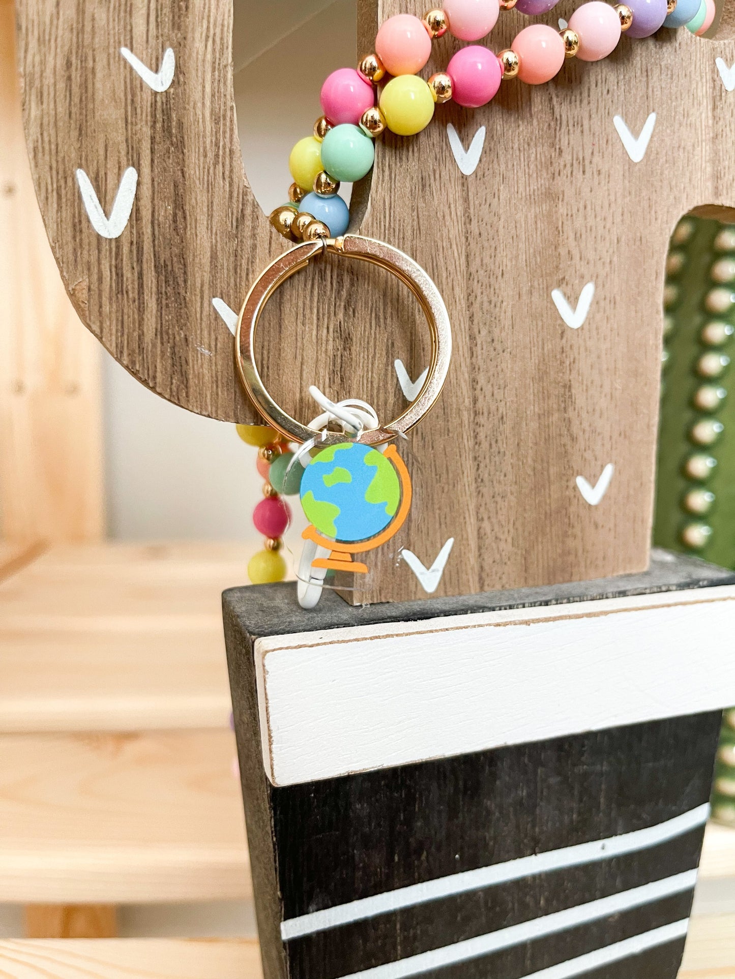 Globe Badge Charm