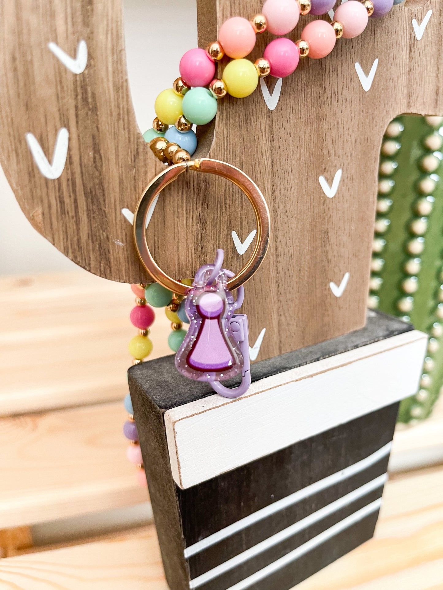 Glitter Purple Game Piece Badge Charm