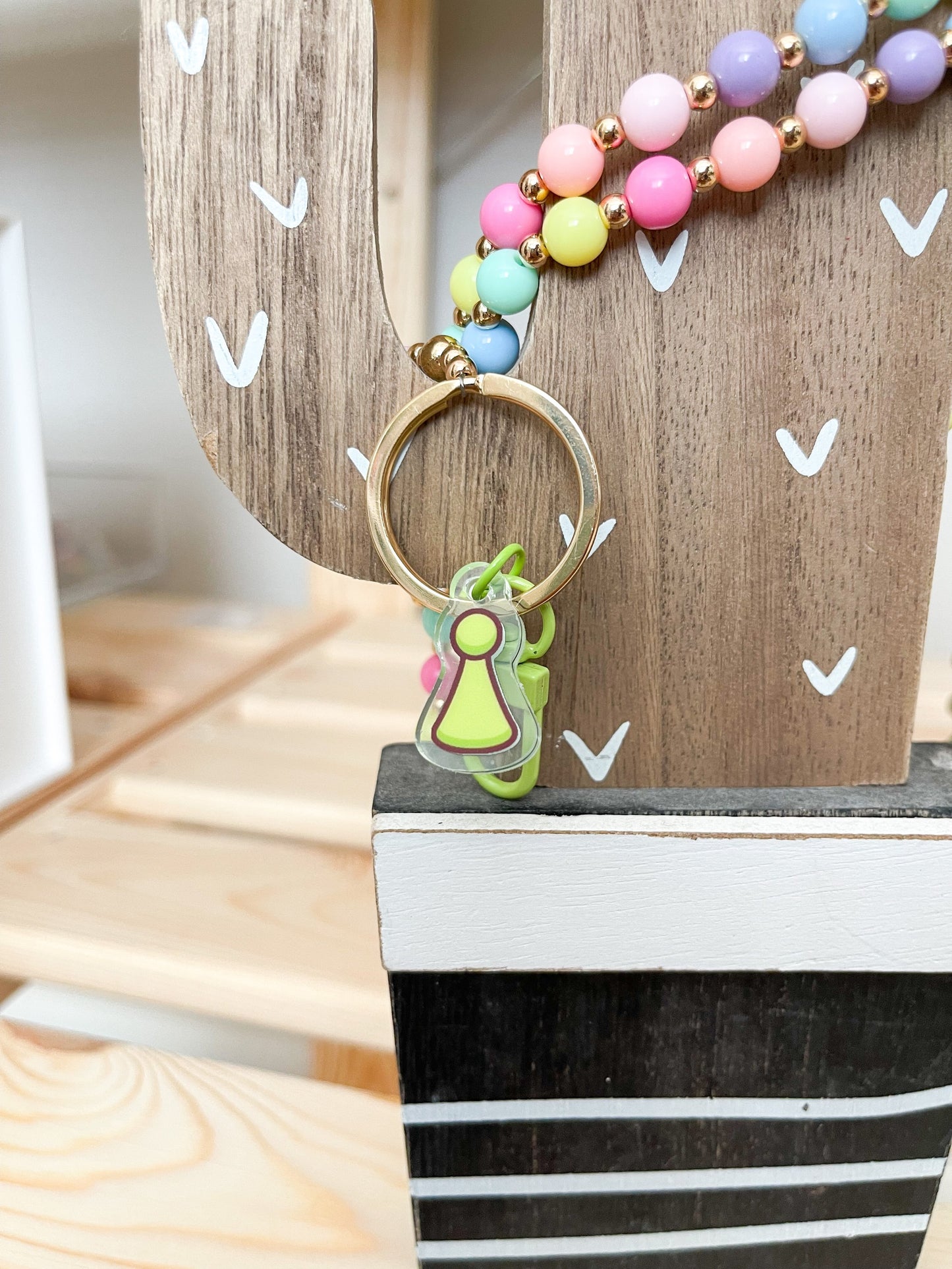 Green Game Piece Badge Charm