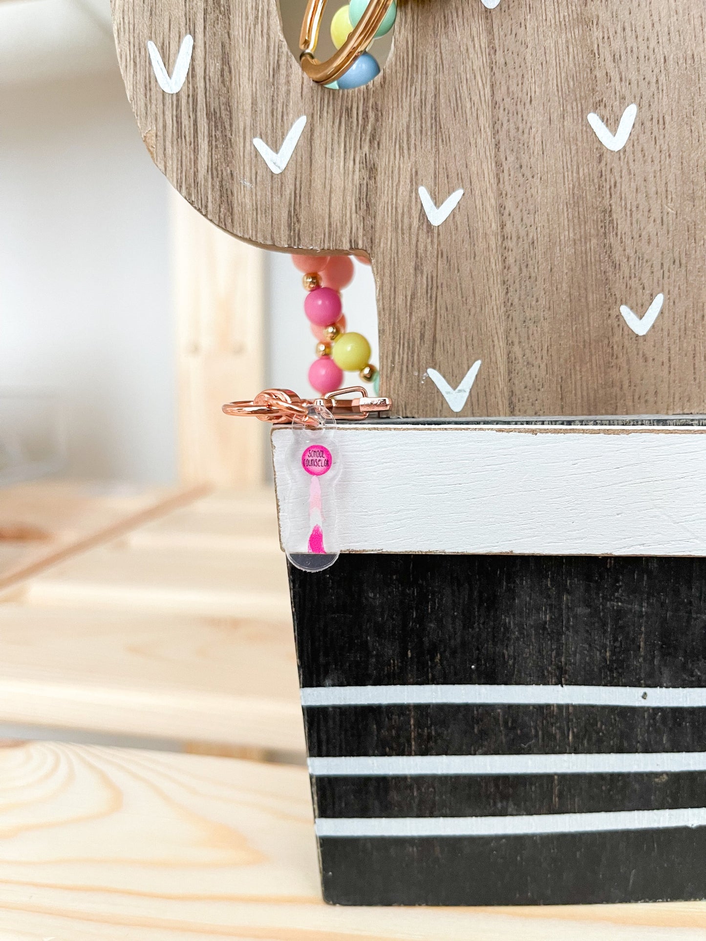 School Counselor Tassel Balloon Badge Charm