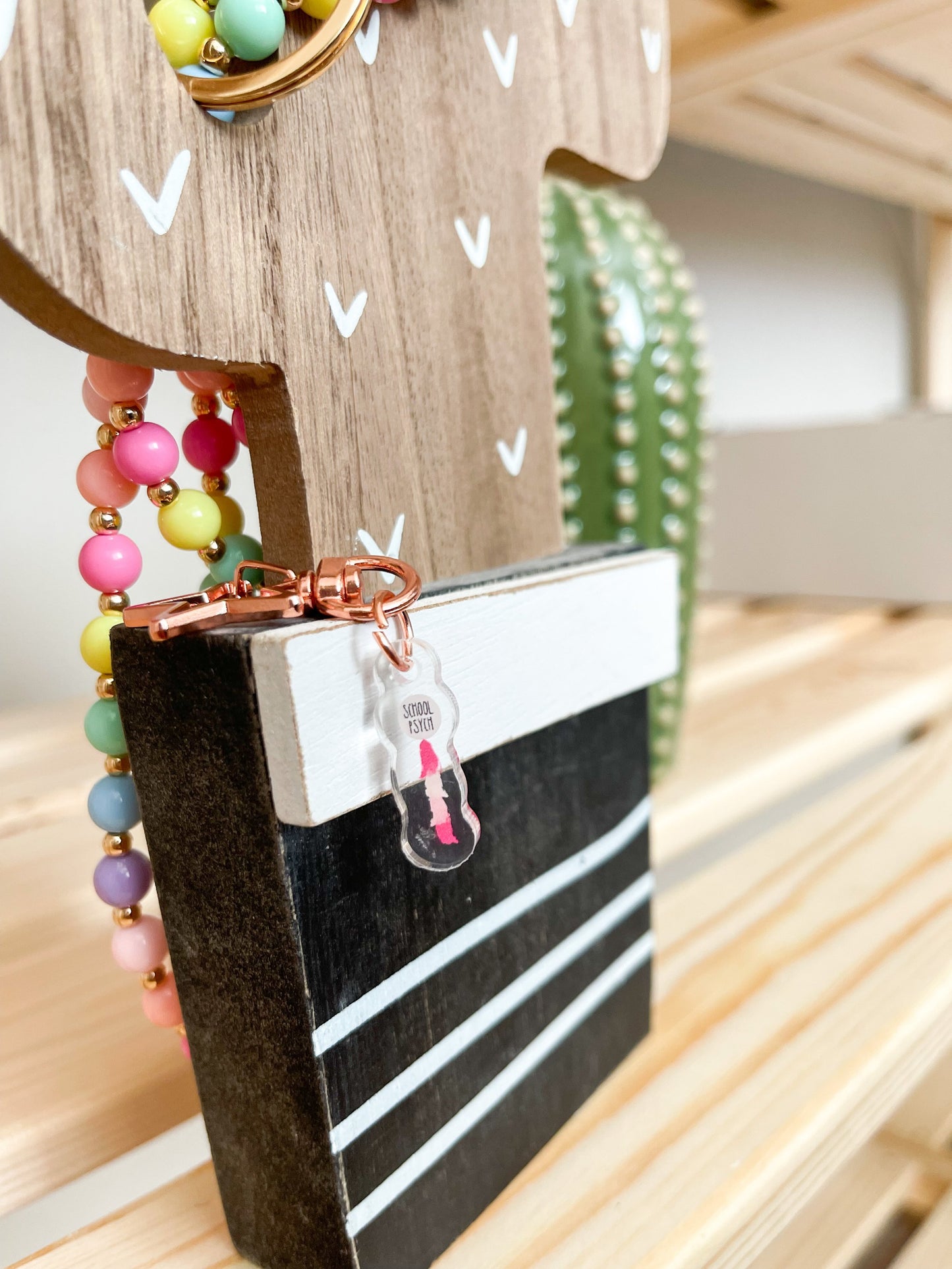 School Psych Tassel Balloon Badge Charm