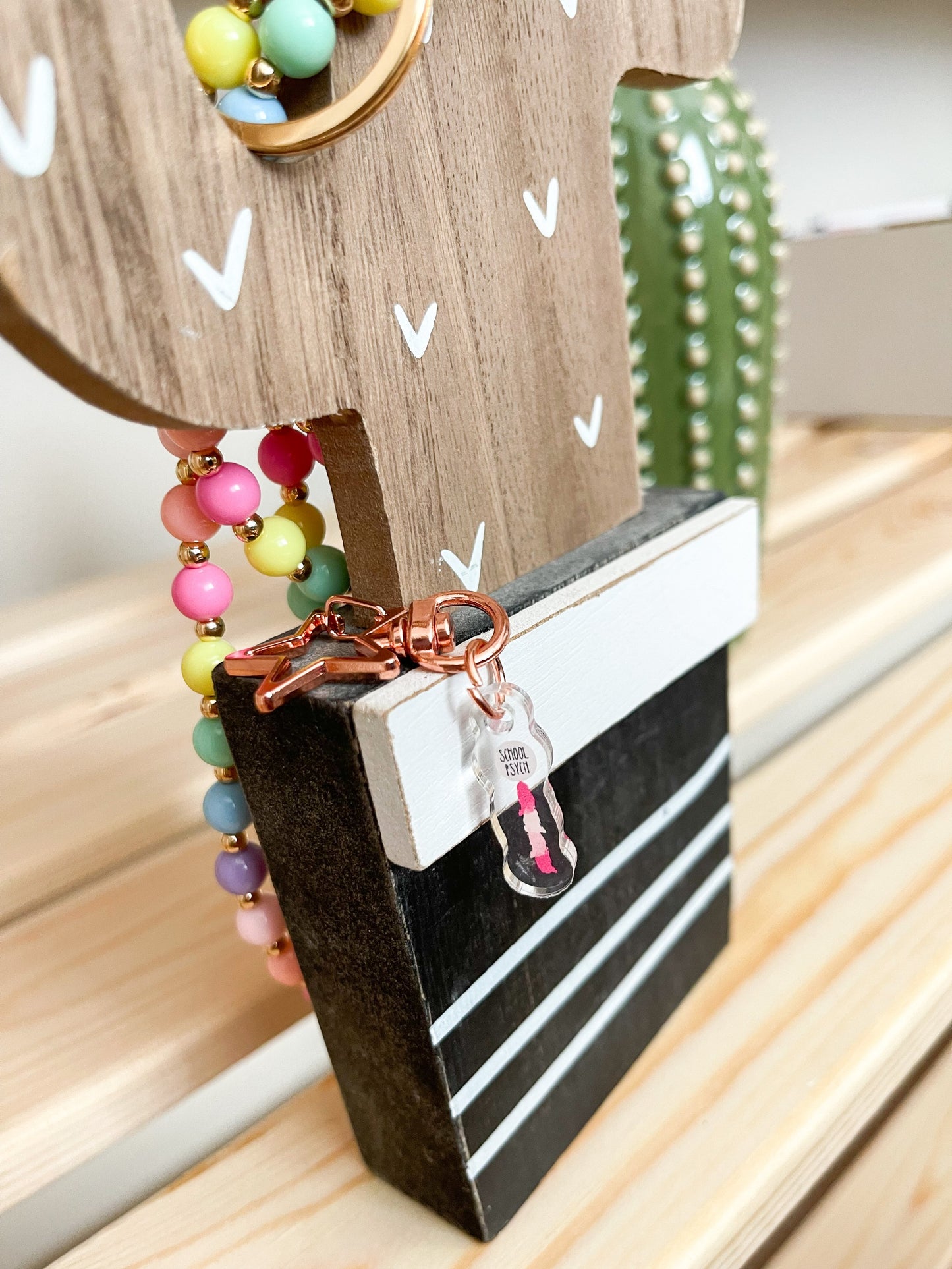 School Psych Tassel Balloon Badge Charm