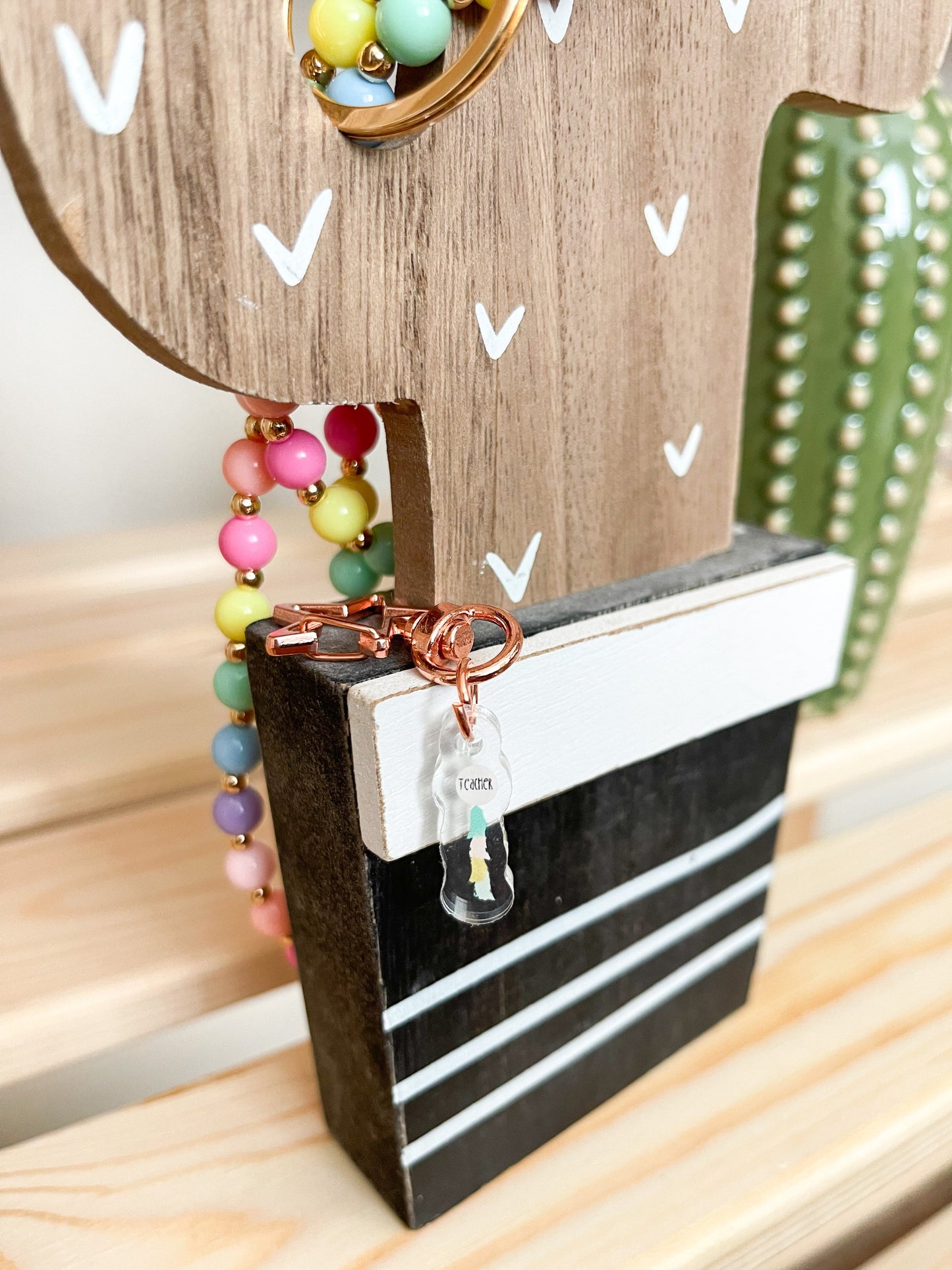 Teacher Tassel Balloon Badge Charm