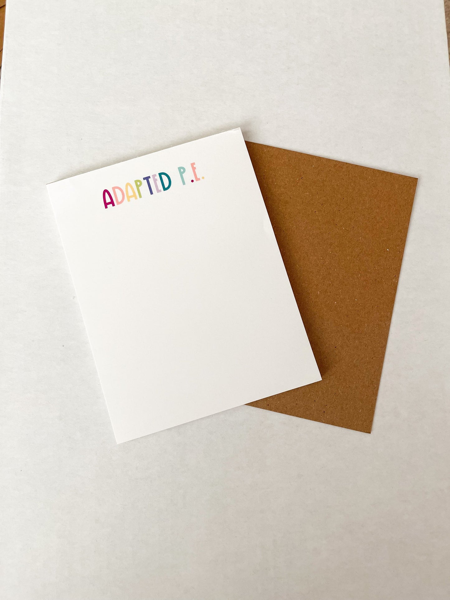 Adapted P. E. Notepad (Oopsie)