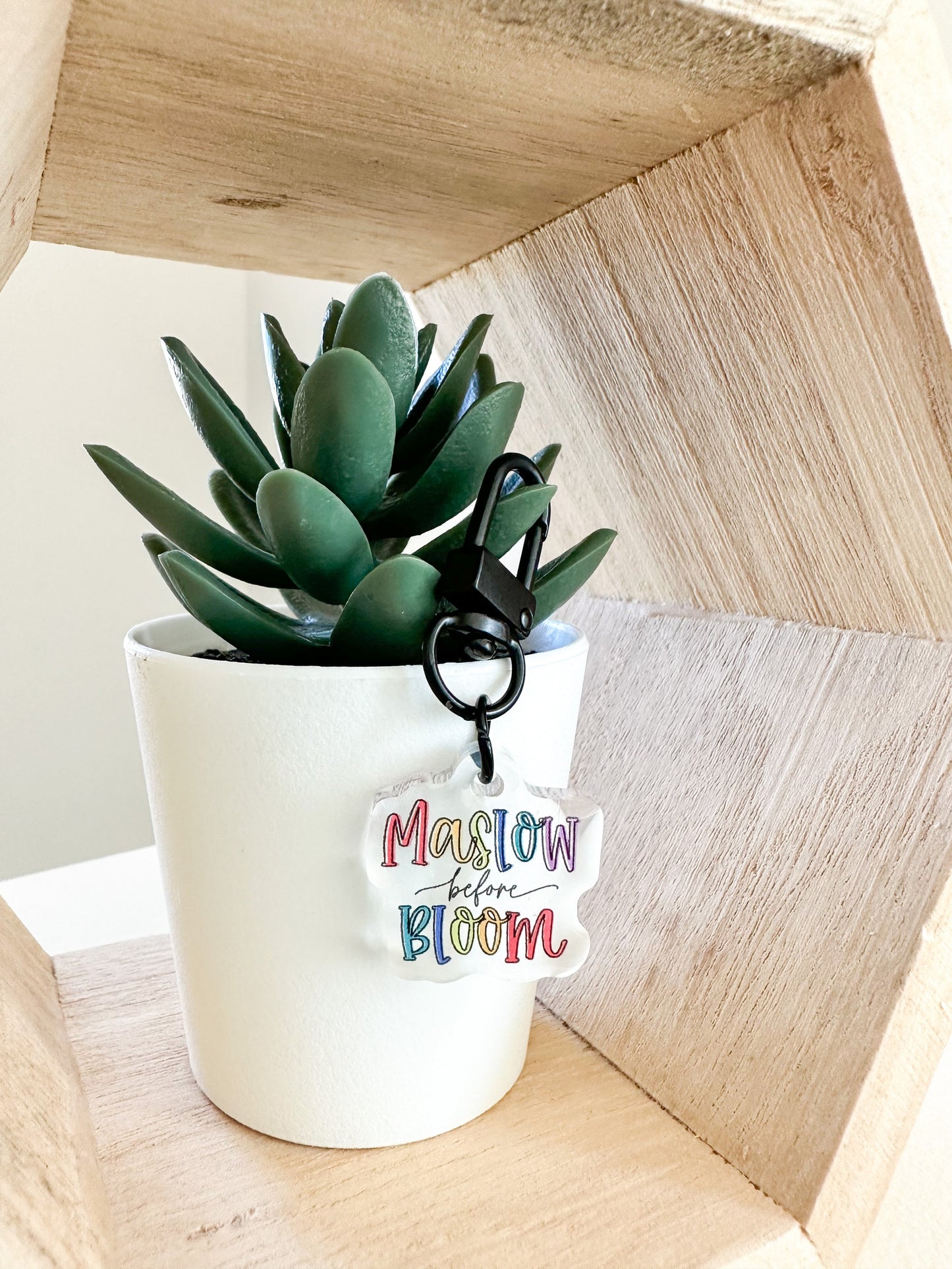 Maslow Before Bloom Badge Charm
